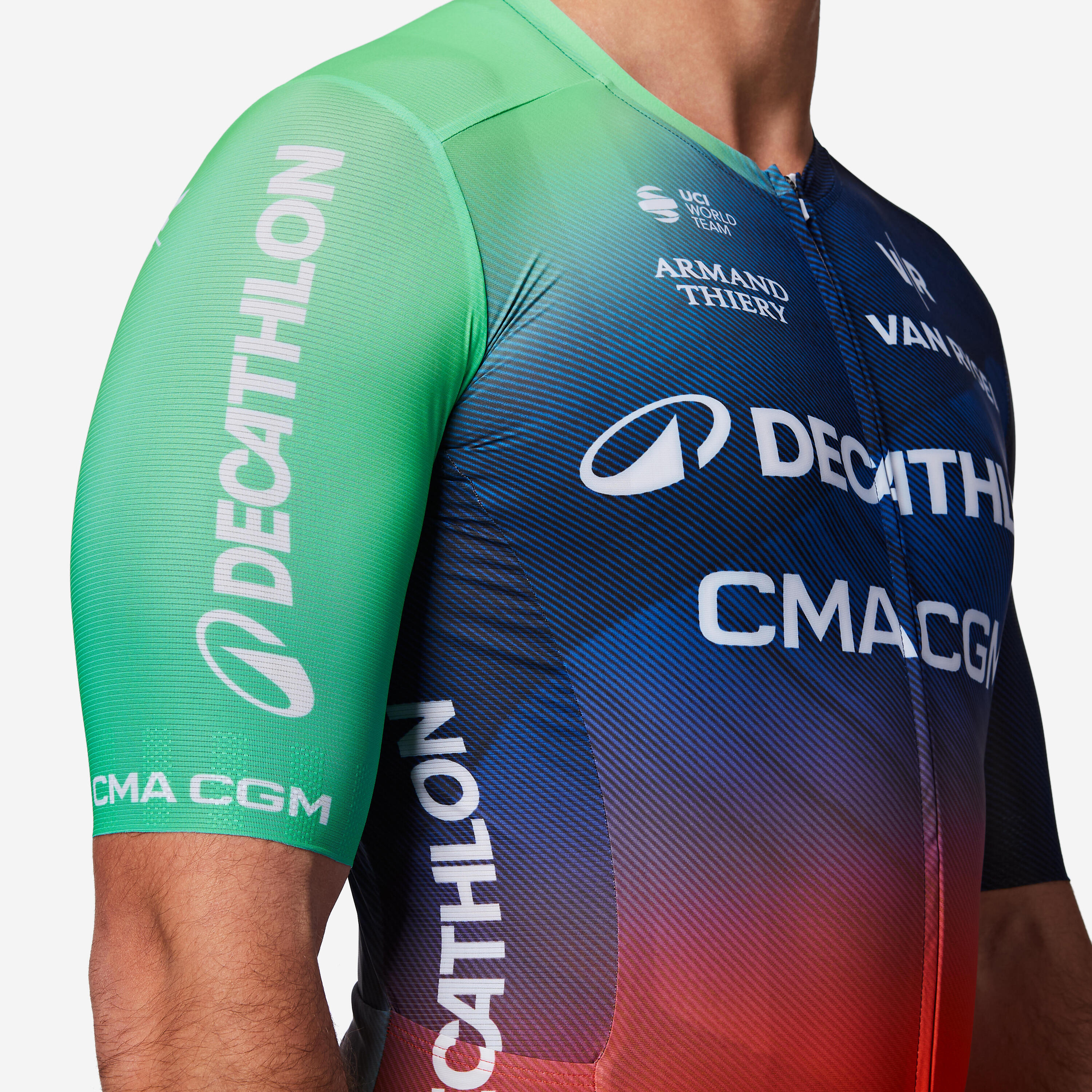 Maillot de vélo de route à manches courtes, RCR-R Decathlon CMA CGM Réplique 8/10