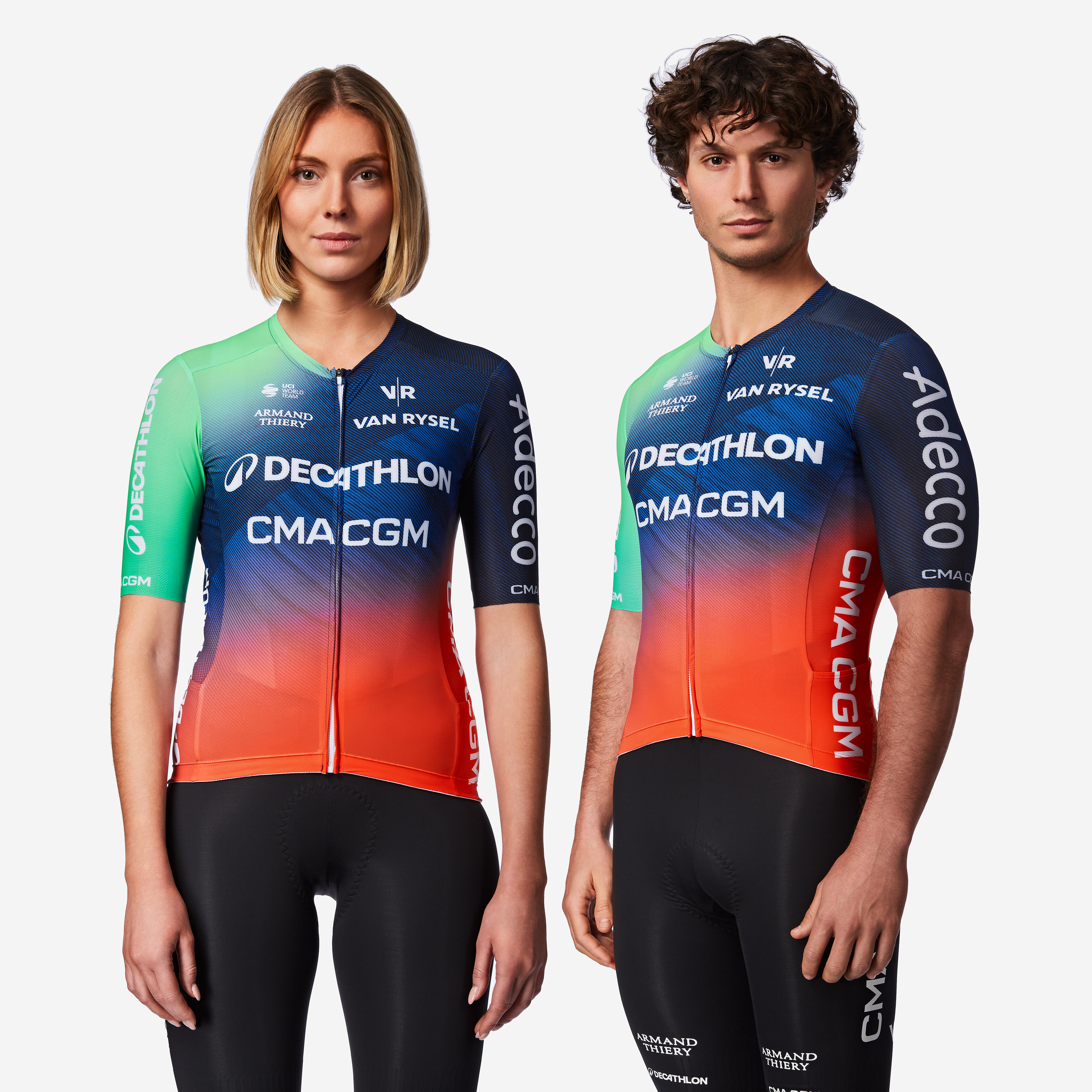Short-sleeved road cycling jersey, RCR-R Decathlon CMA CGM Replica