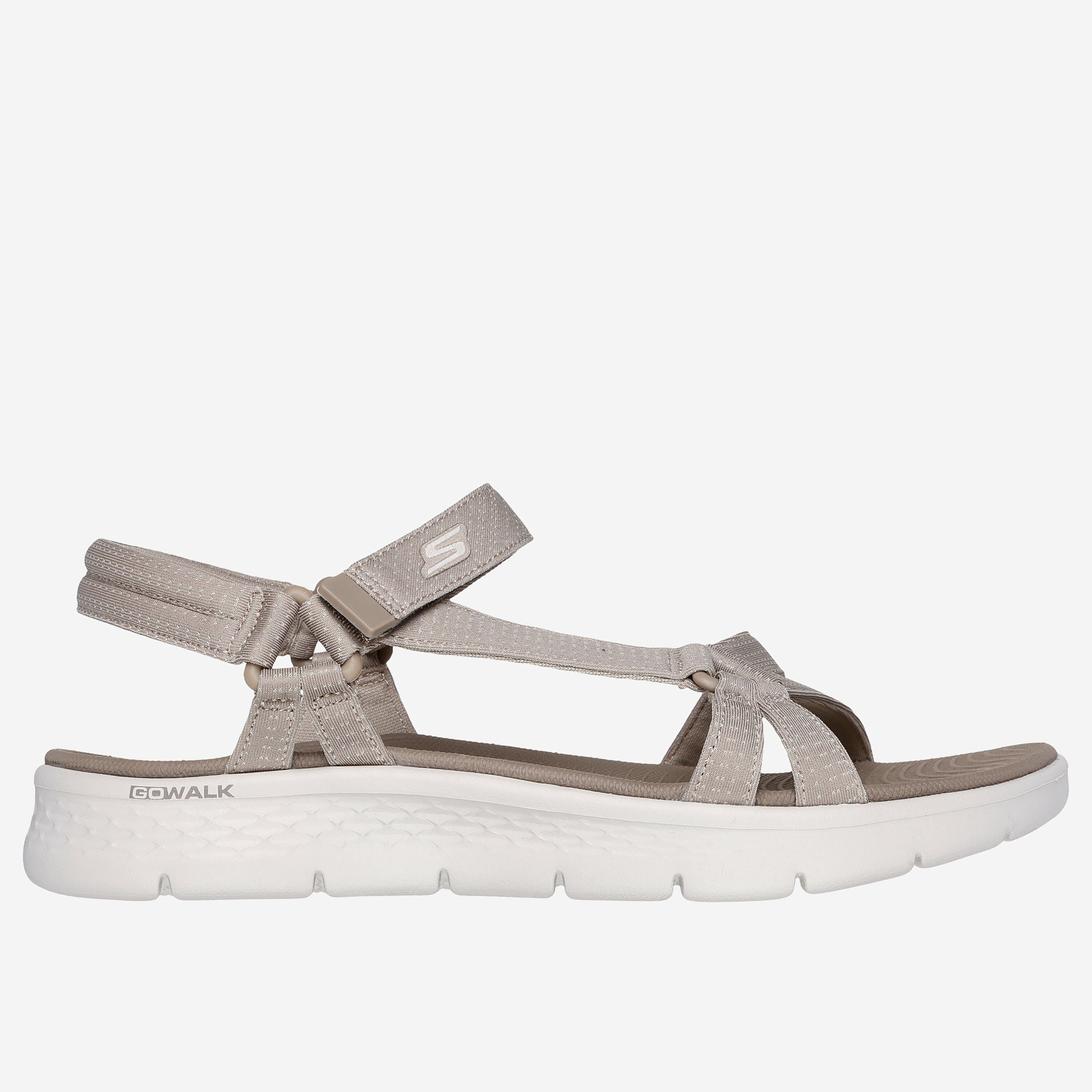 Sandalias de mujer, Skechers Go Walk Flex, beige 5/5