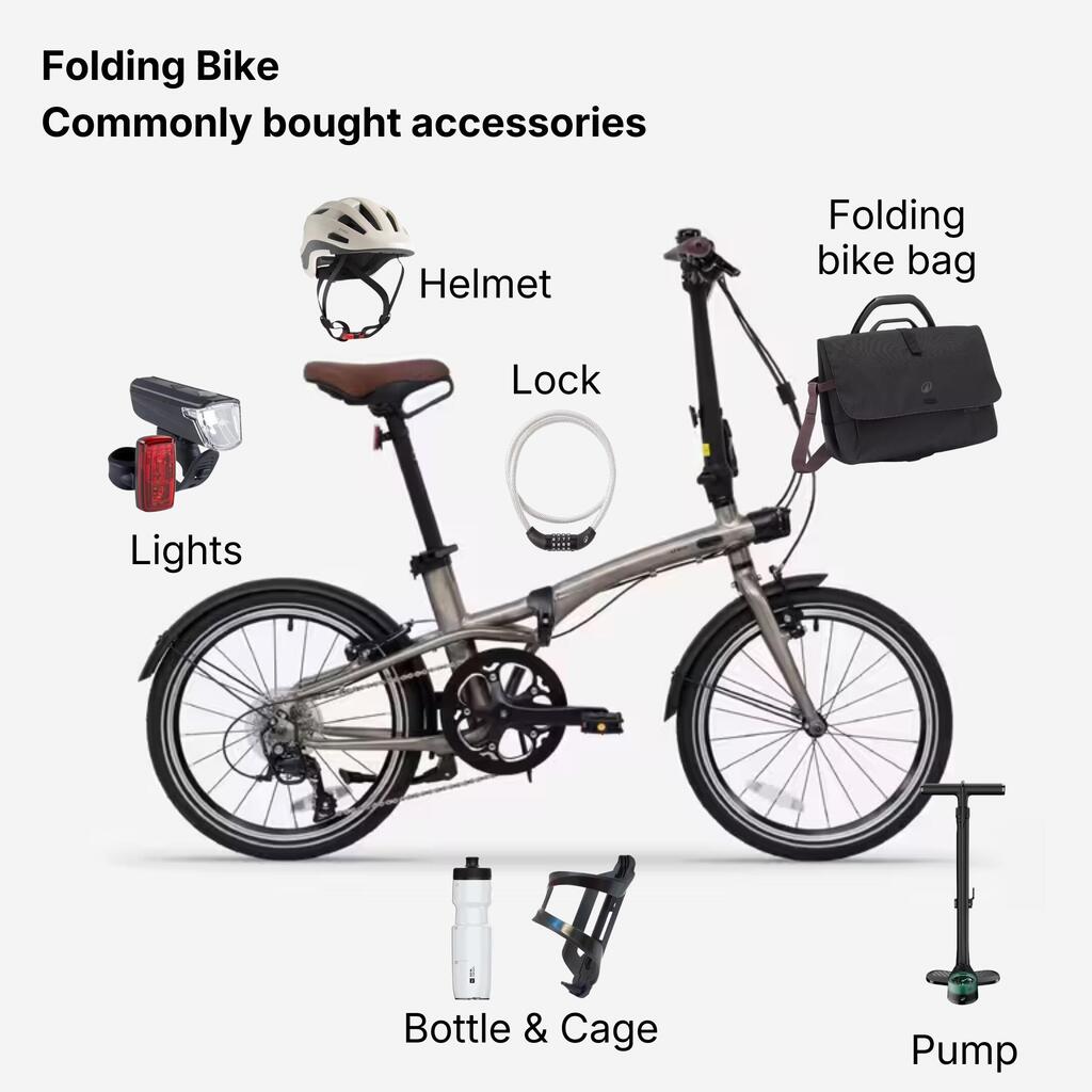 Folding Bike Fold 560 20 Inch 9 Speed - Beige