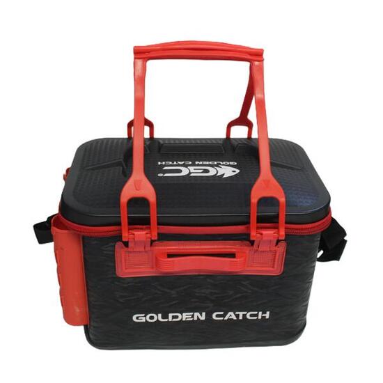 Borsa eva pesca Golden Catch Bakkan rod stand XL nero 38L impermeabile