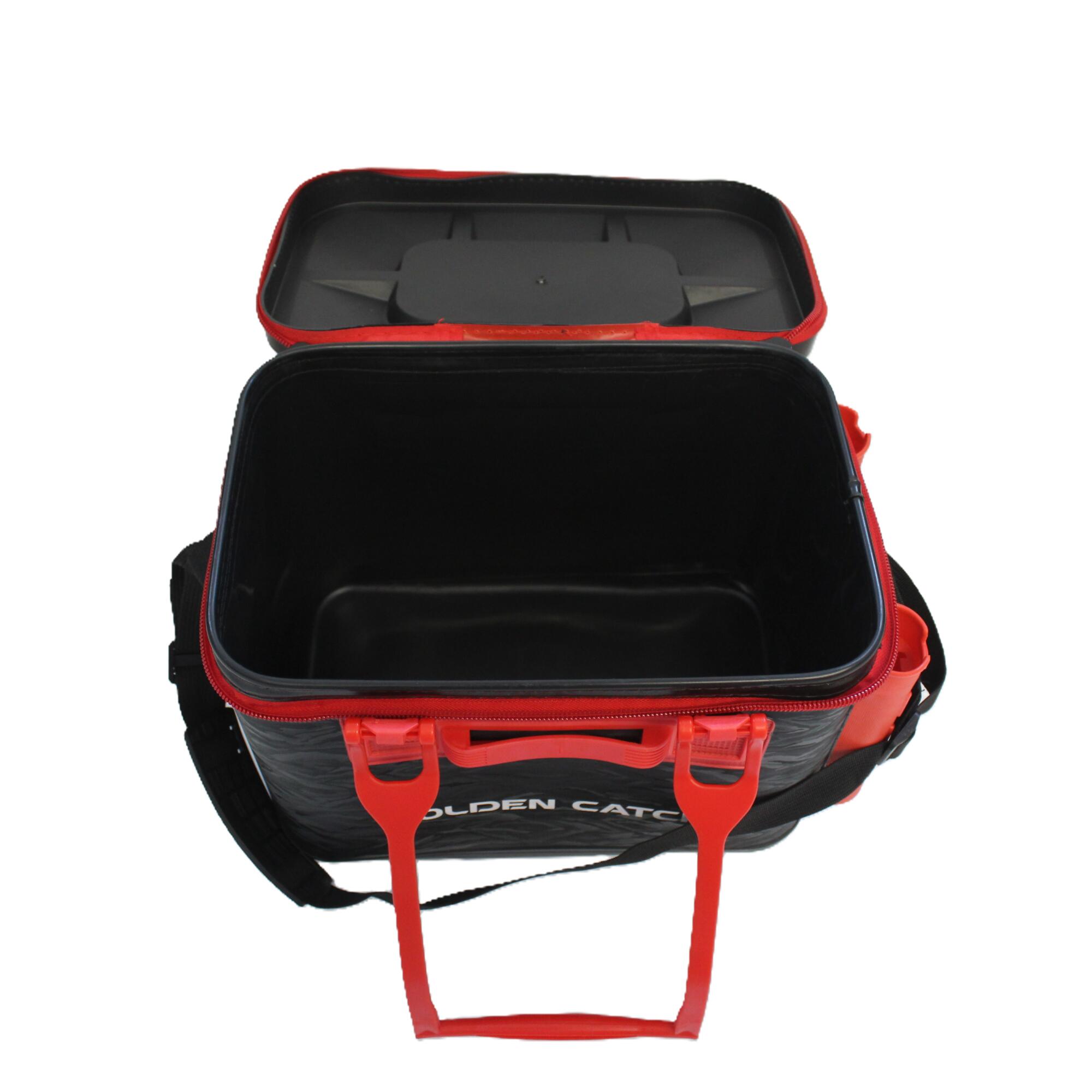 Borsa eva pesca Golden Catch Bakkan rod stand XL nero 38L impermeabile 2/4