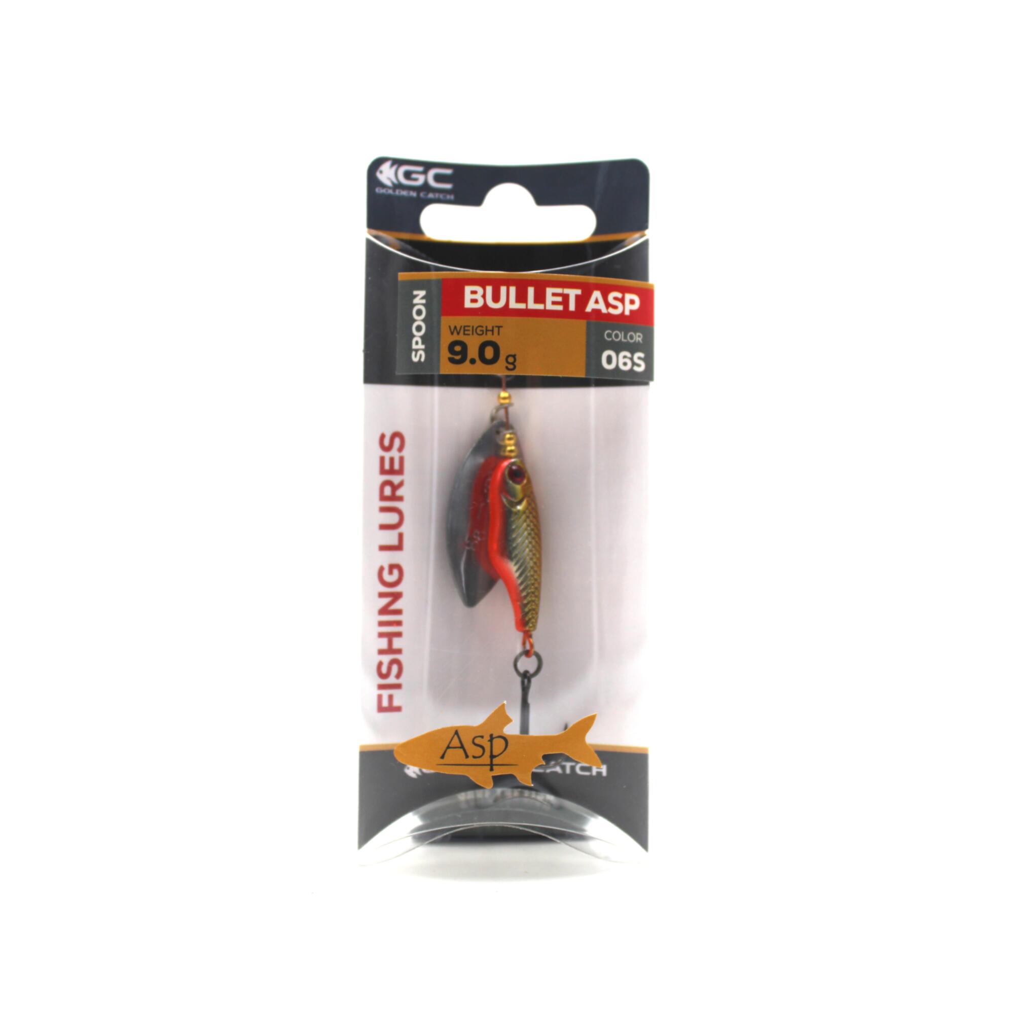 Cucchiaino rotante pesca spinning Golden Catch BULLET ASP silver 9g 35mm 3/3