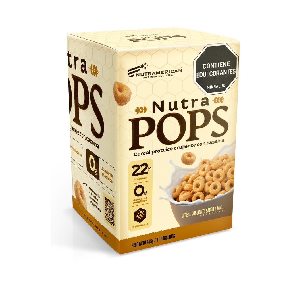 Cereal proteico de miel Nutramerican Nutra Pops