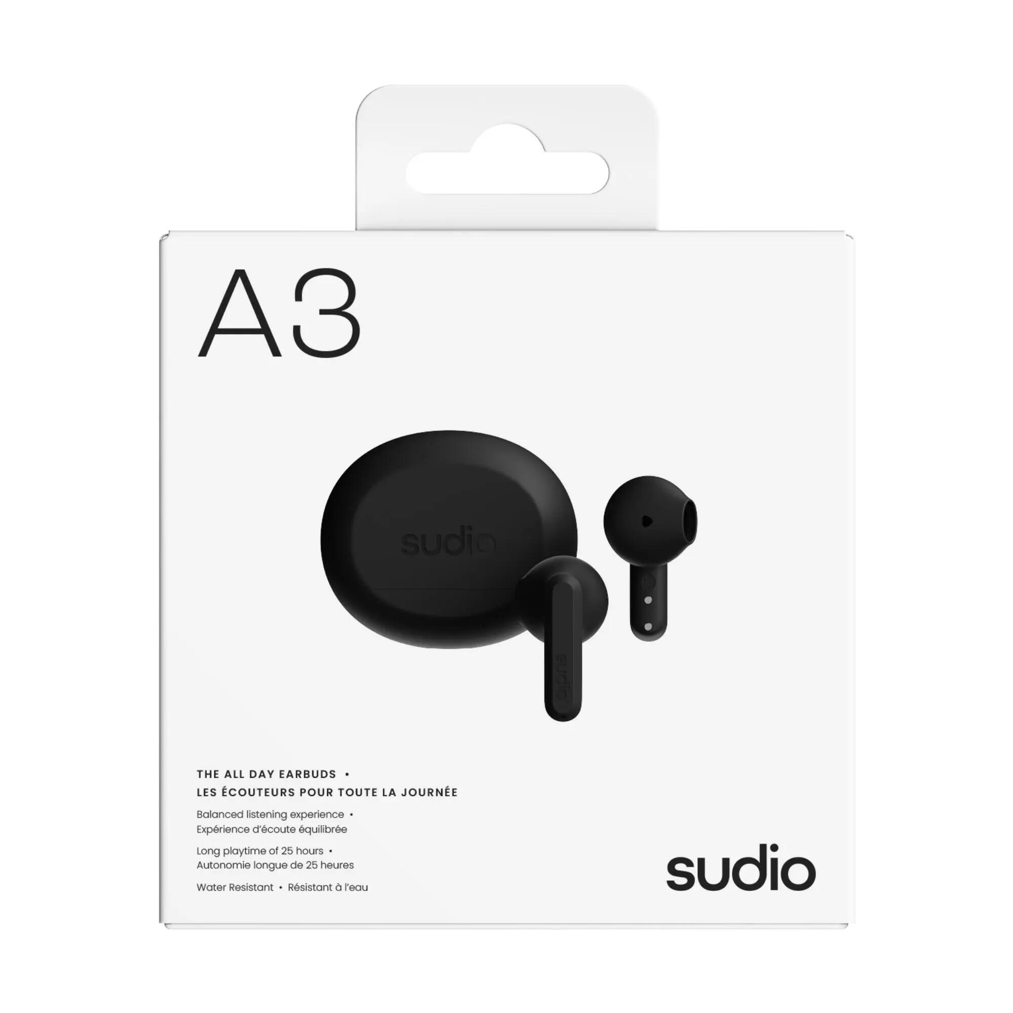 Audífonos inalámbricos deportivos para Hombre Sudio A3 - Negro 3/6