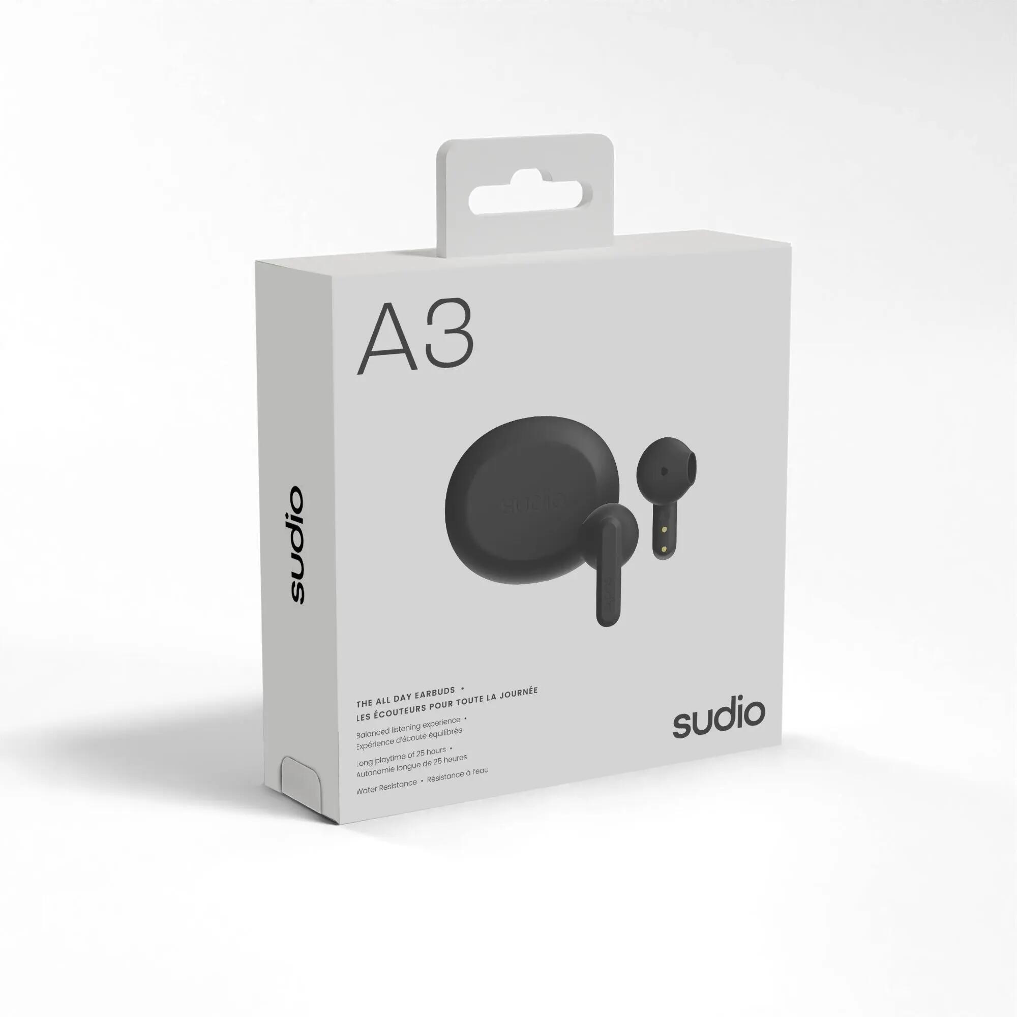 Audífonos inalámbricos deportivos para Hombre Sudio A3 - Negro 4/6