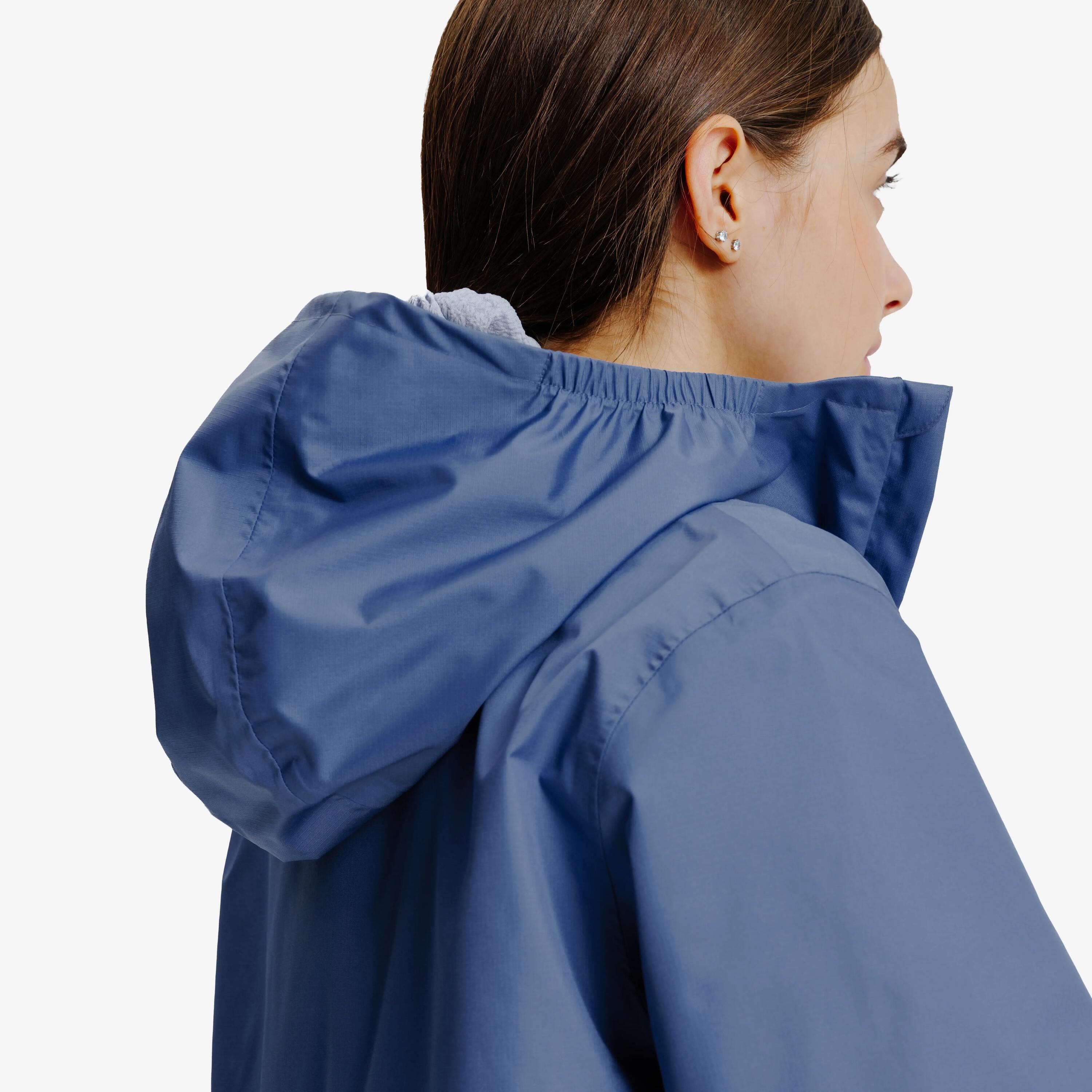 Veste coupe-vent imperméable junior - Bleu comète 5/10