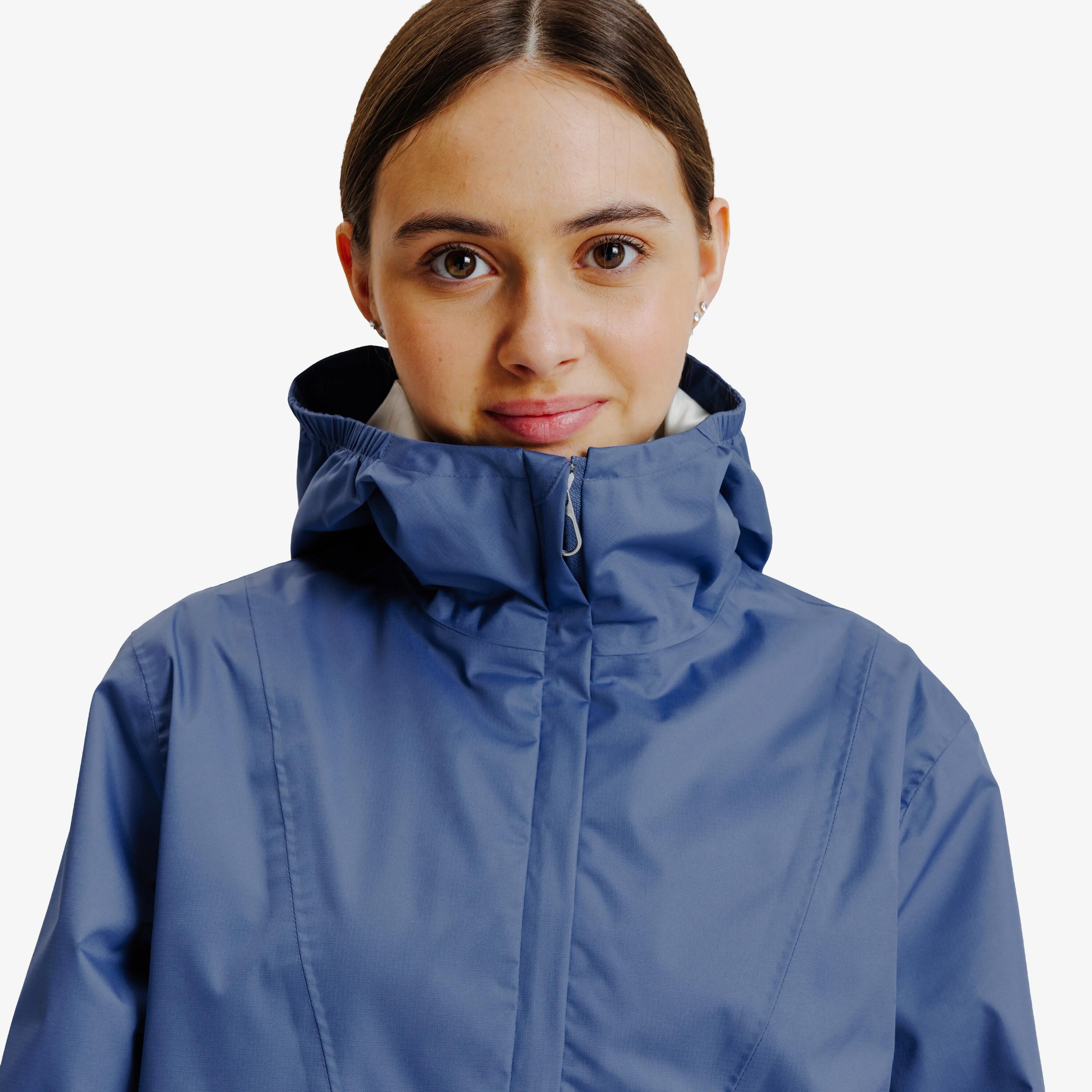 Veste coupe-vent imperméable junior - Bleu comète 3/10