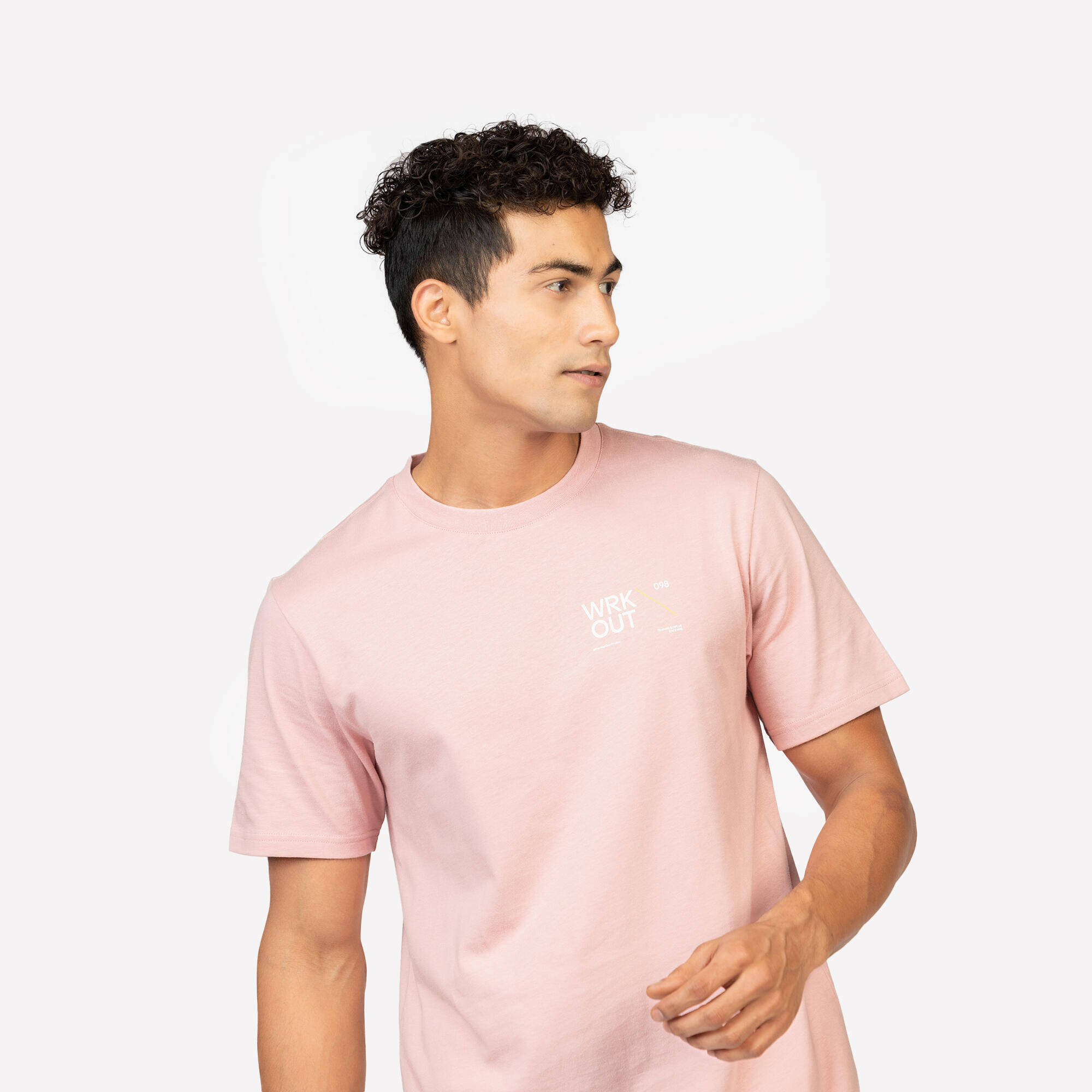 Men's Regular Cotton Fitness T-Shirt - Brown -  2