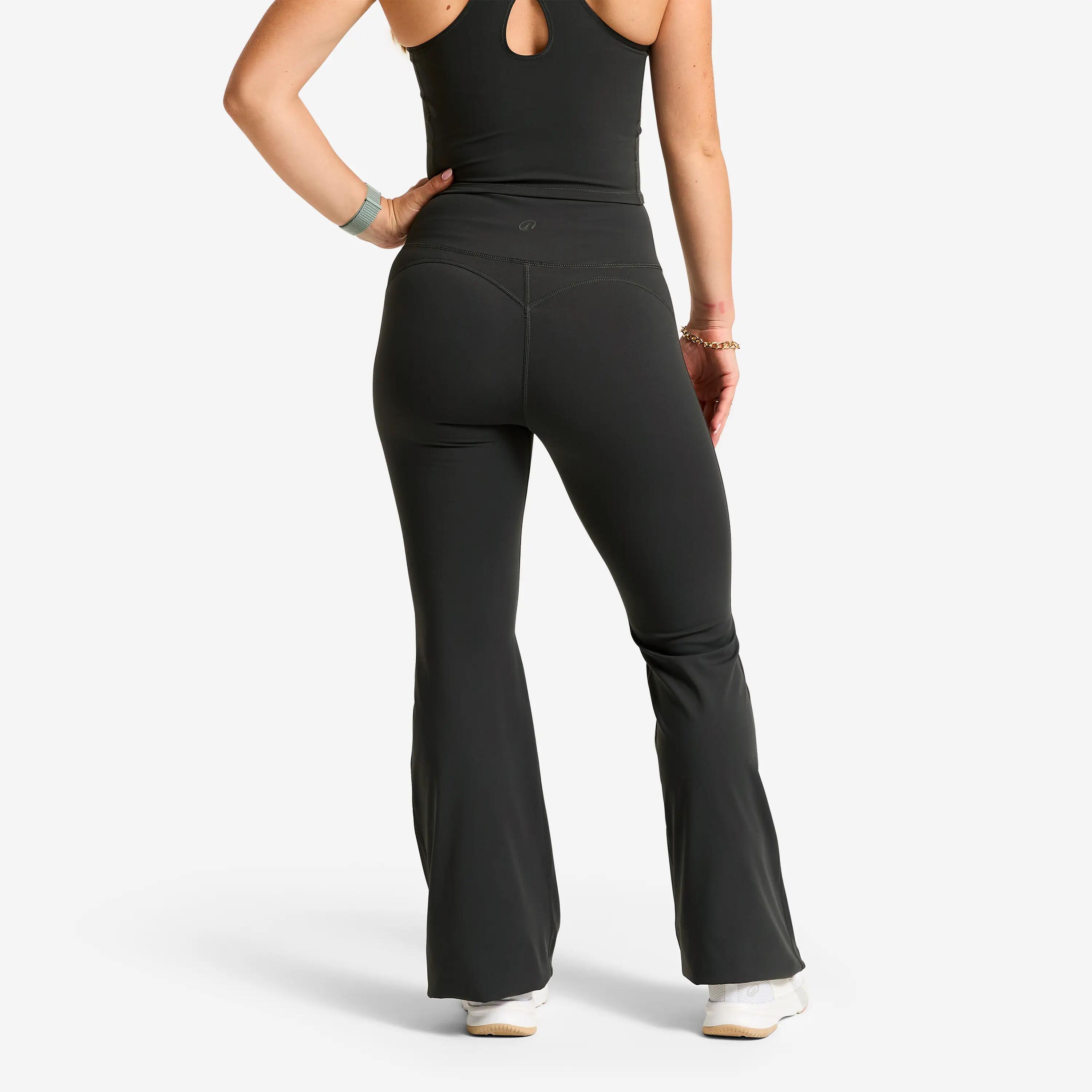 Women's high-waisted flared sports leggings,  Shape grey -  4