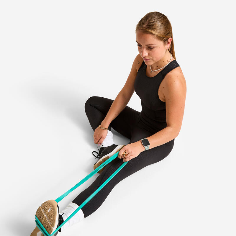 Maiou de sport scurt modelator Shape negru și turcoaz Damă