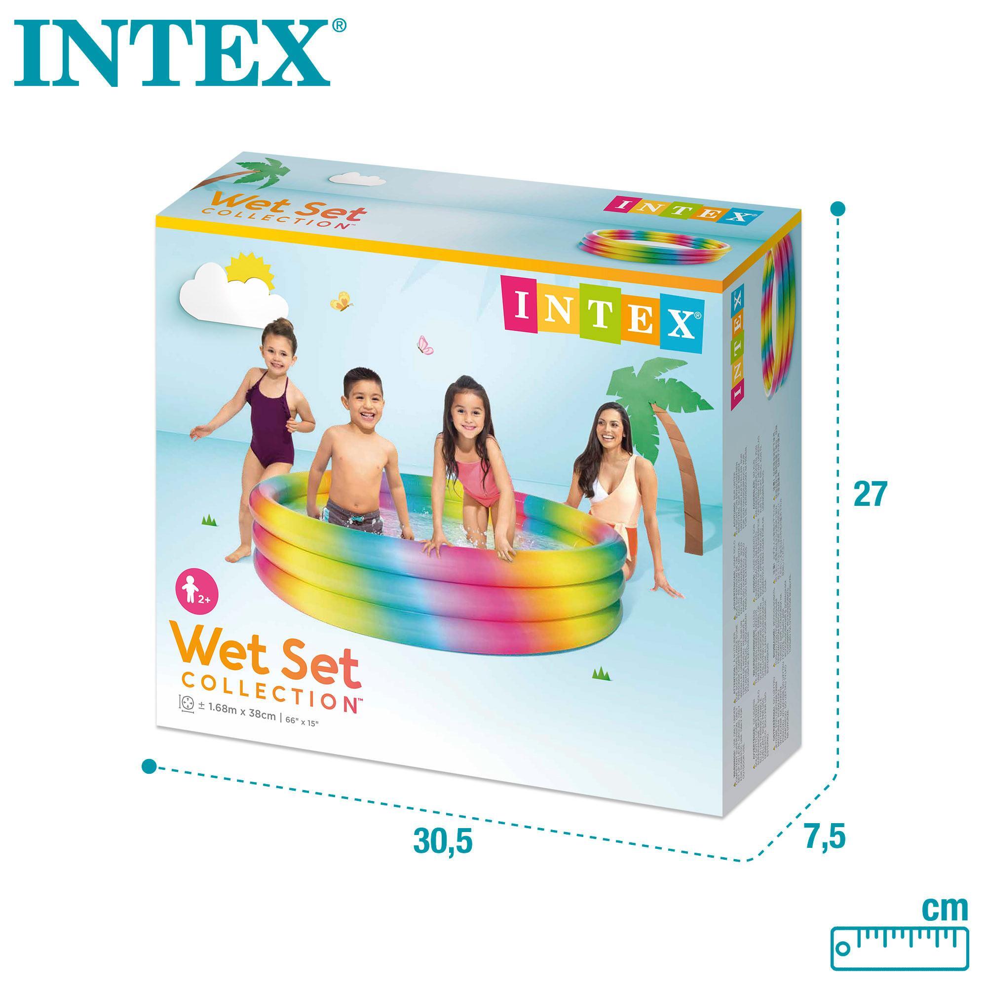 Piscina hinchable infantil arcoíris INTEX 168x38 cm - CD 7/7