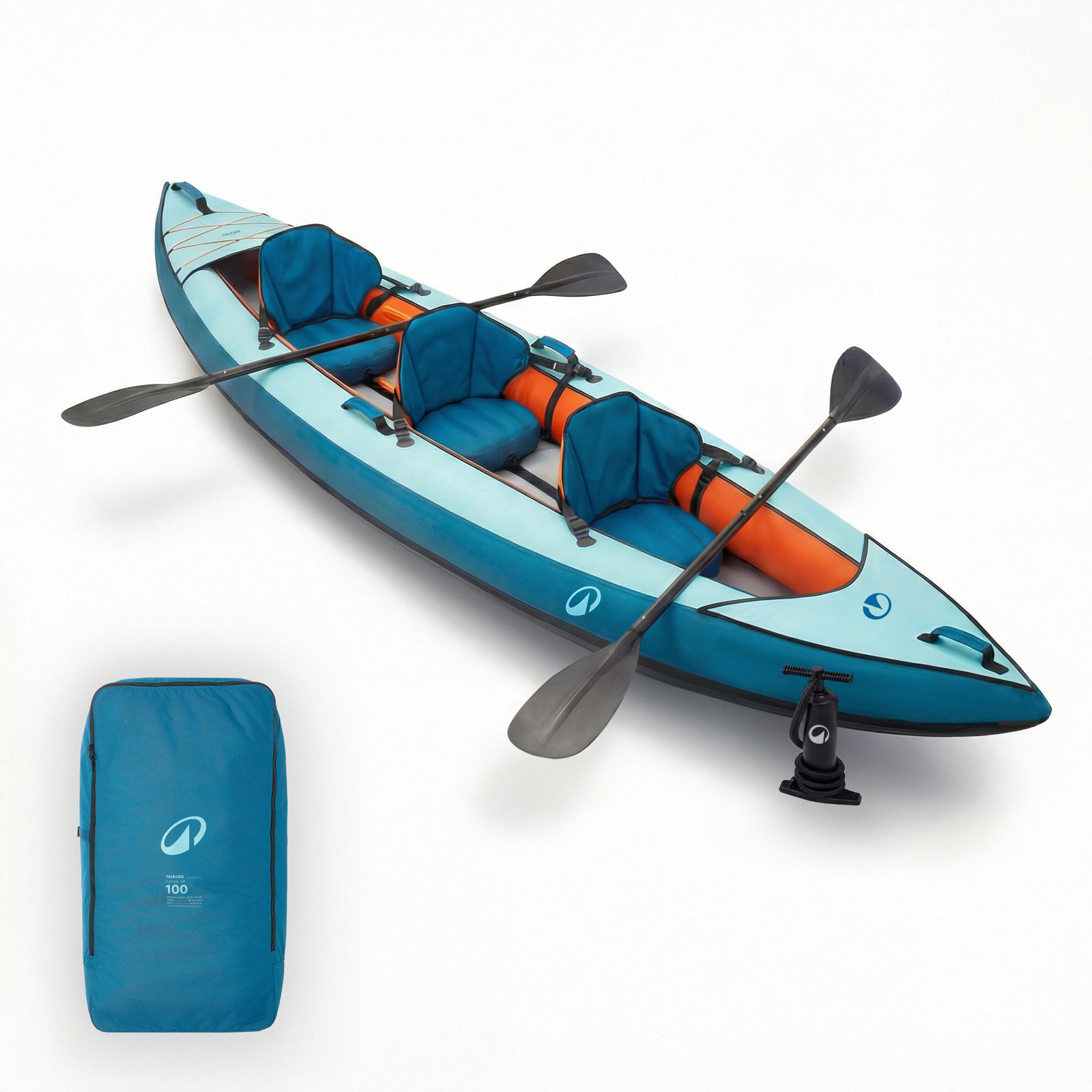 Set caiac-canoe Tribord 100 Essential 2/3 persoane