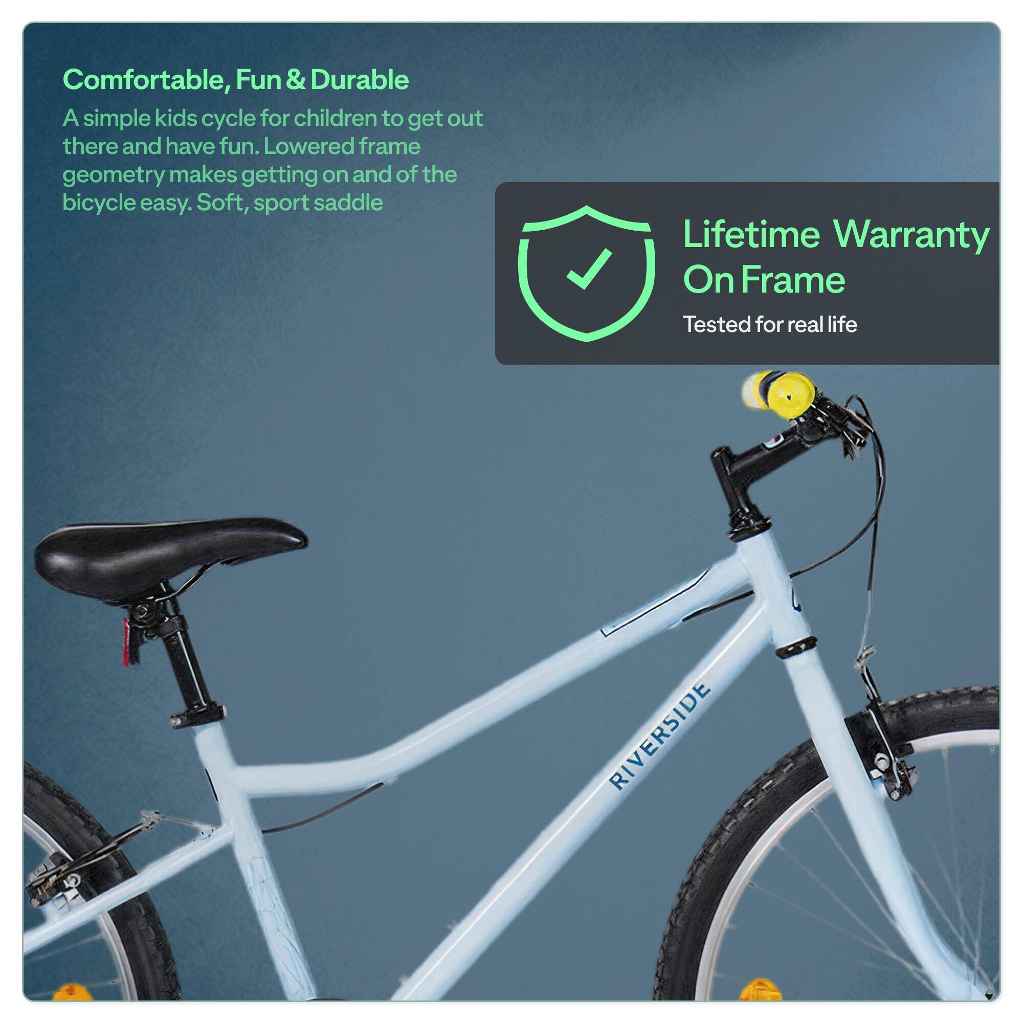 Riverside 24" Single-Speed Cycle for Kids 8-12 Year Old - Light Blue -  4