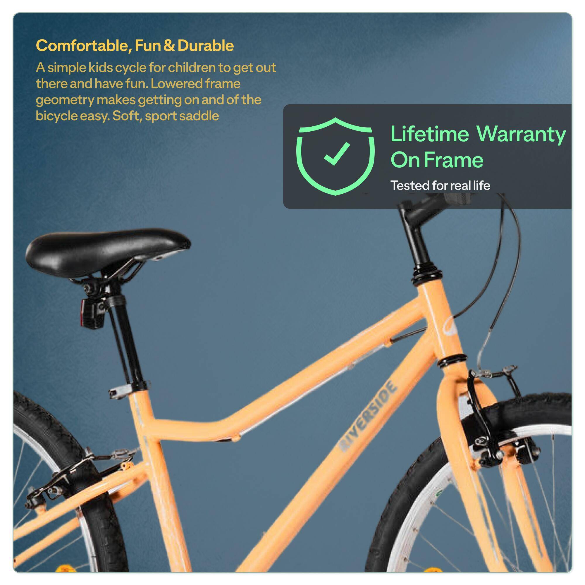 Riverside 24" Single-Speed Cycle for Kids 8-12 Year Old - Orange -  4