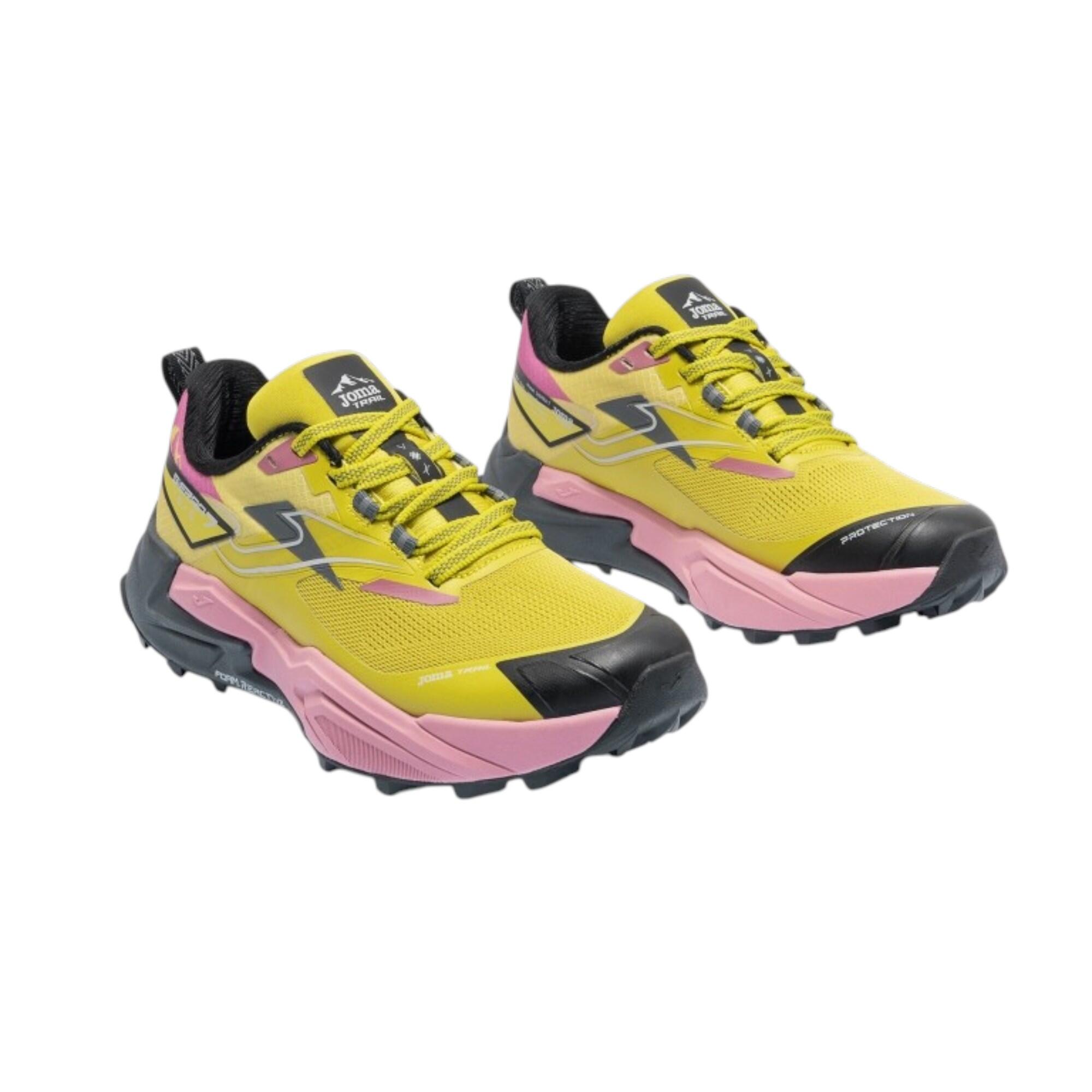 Zapatillas Trail running Mujer Joma sierra lady 2623 amarillo 4/5