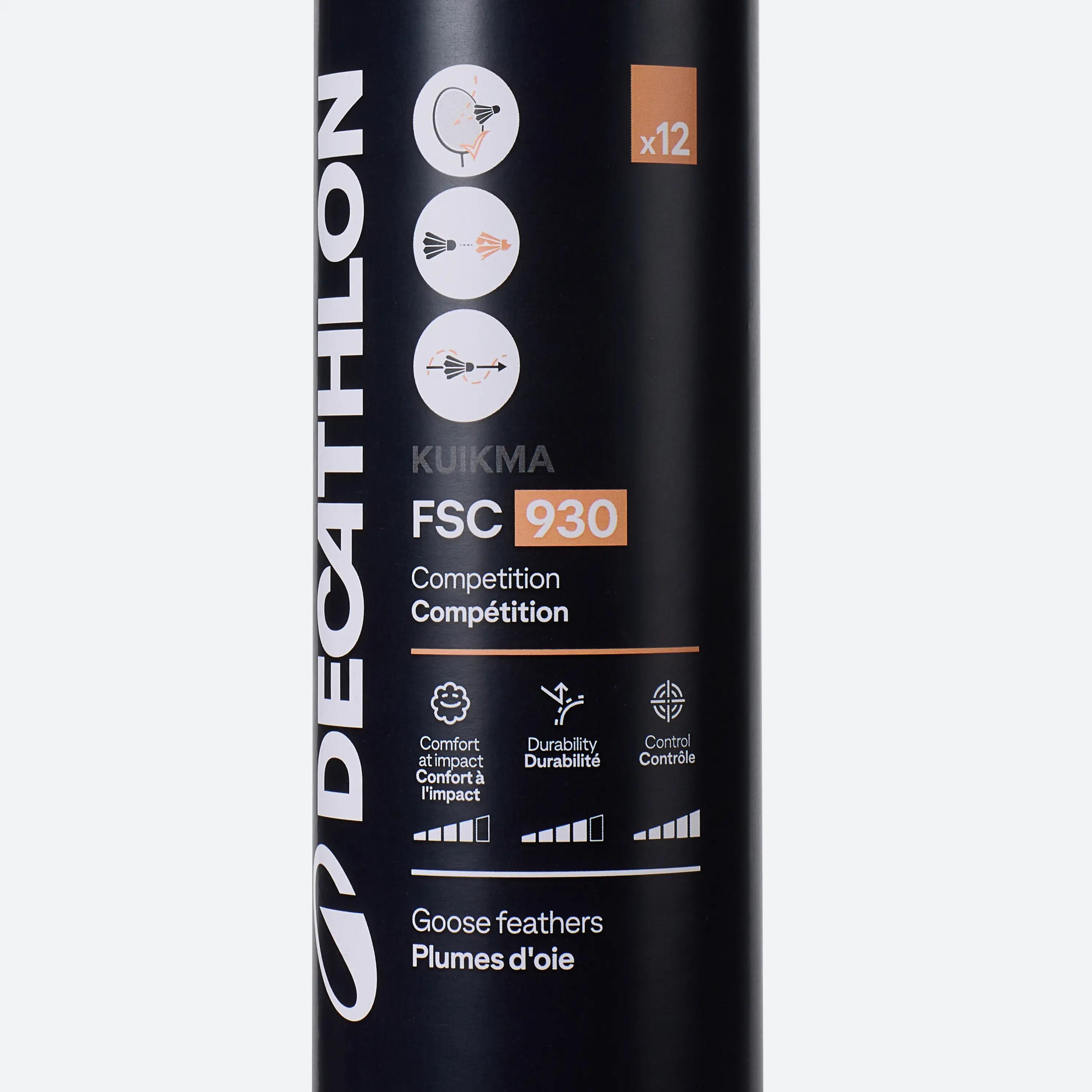 VOLANTE DE BÁDMINTON DE PLUMAS PERFLY FSC 930 SPEED 77 x12 6/10