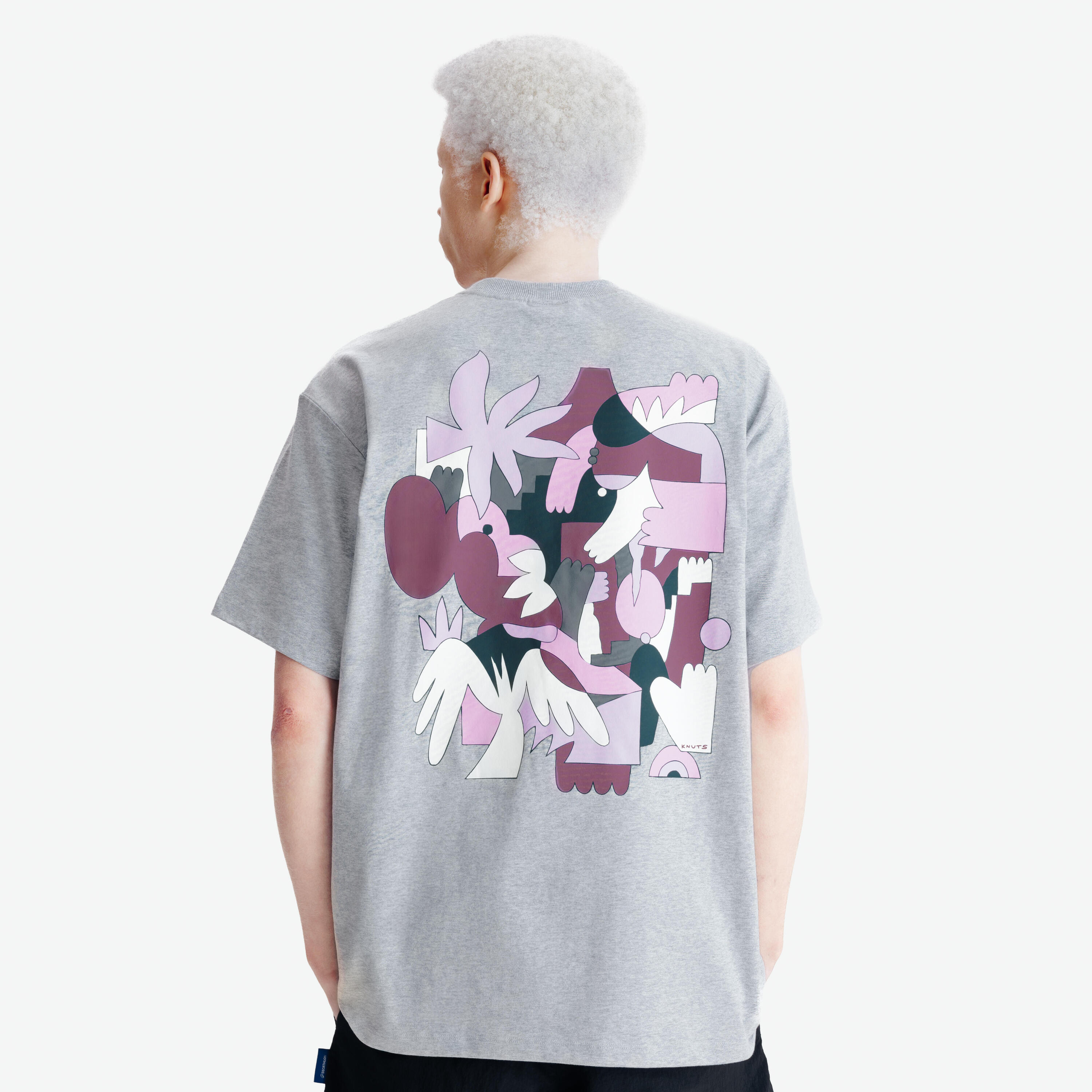 T-shirt gráfica mista, Elementals, cinzento 4/5