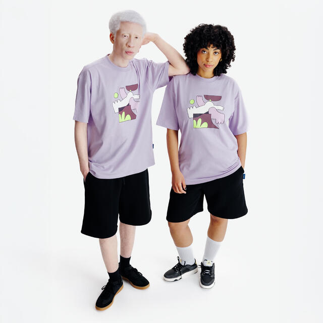 T-Shirt Damen/Herren Grafik - Elementals lila