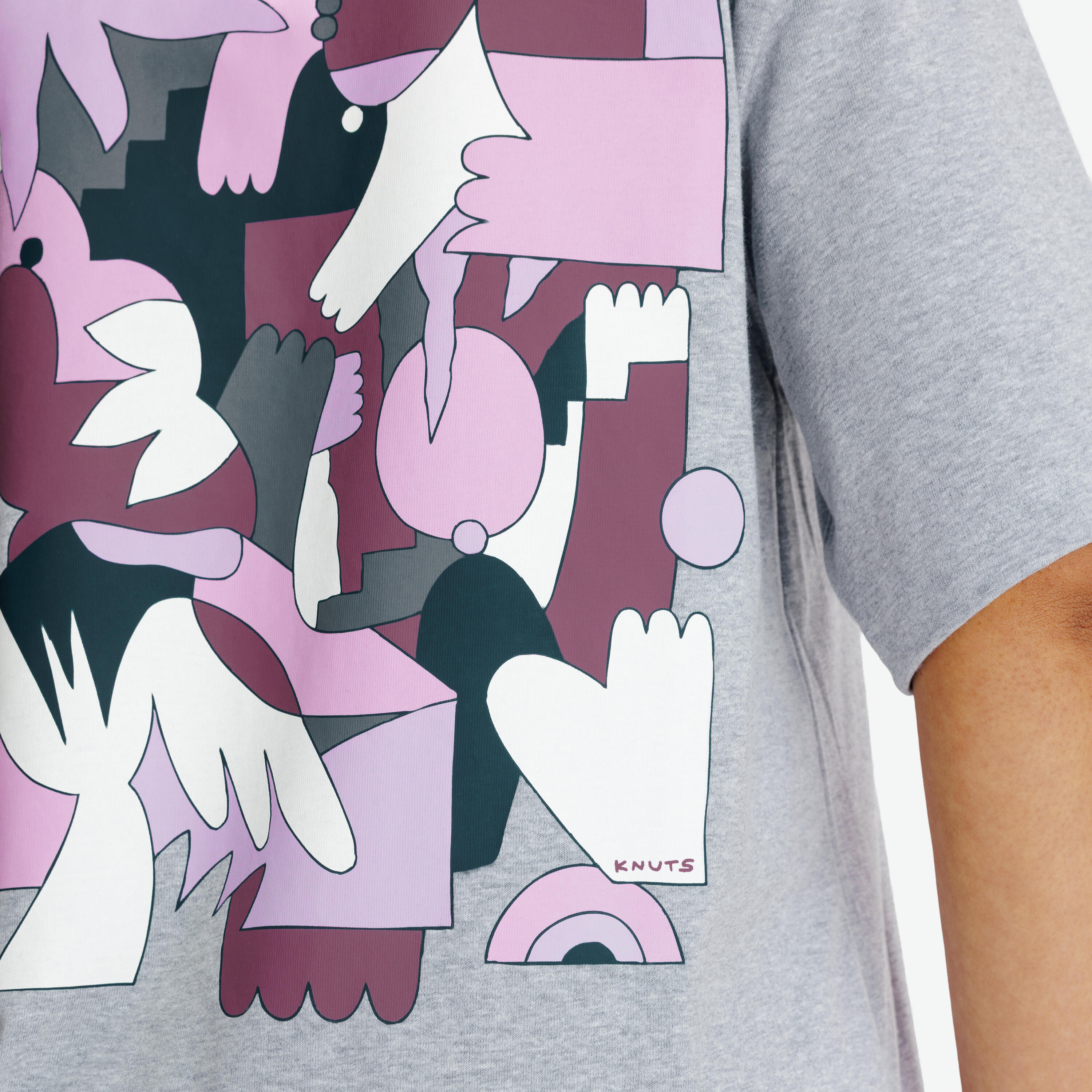 T-shirt gráfica mista, Elementals, cinzento 5/5