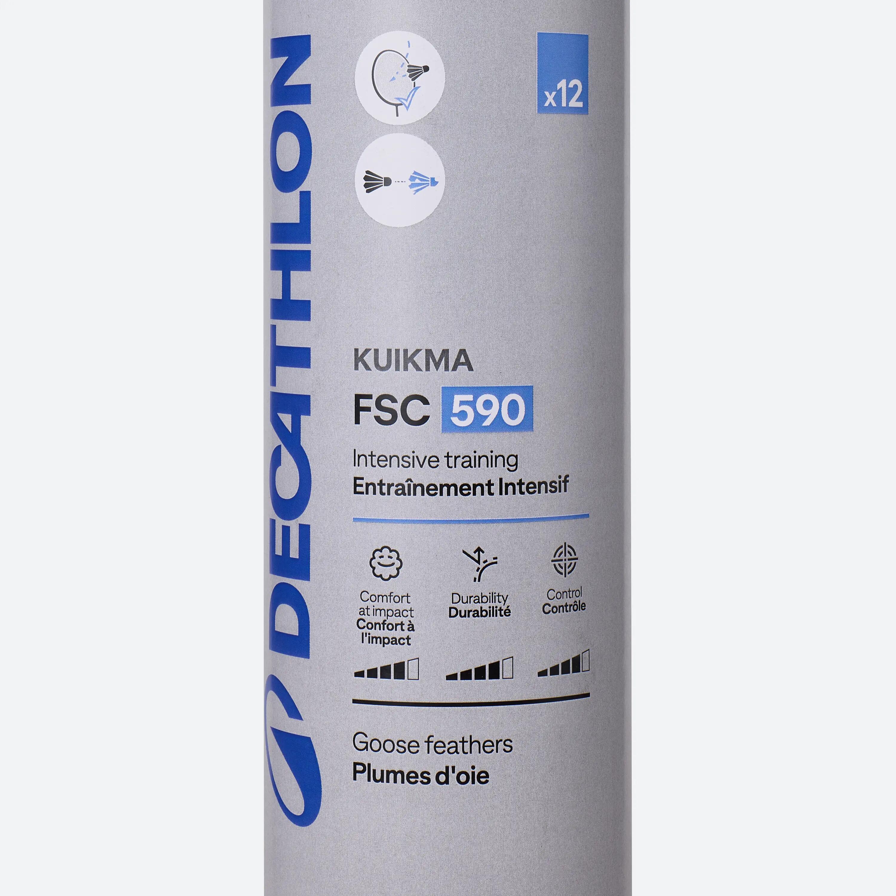 Badminton Feather Shuttlecock FSC 590 Speed 76 x12 -  5