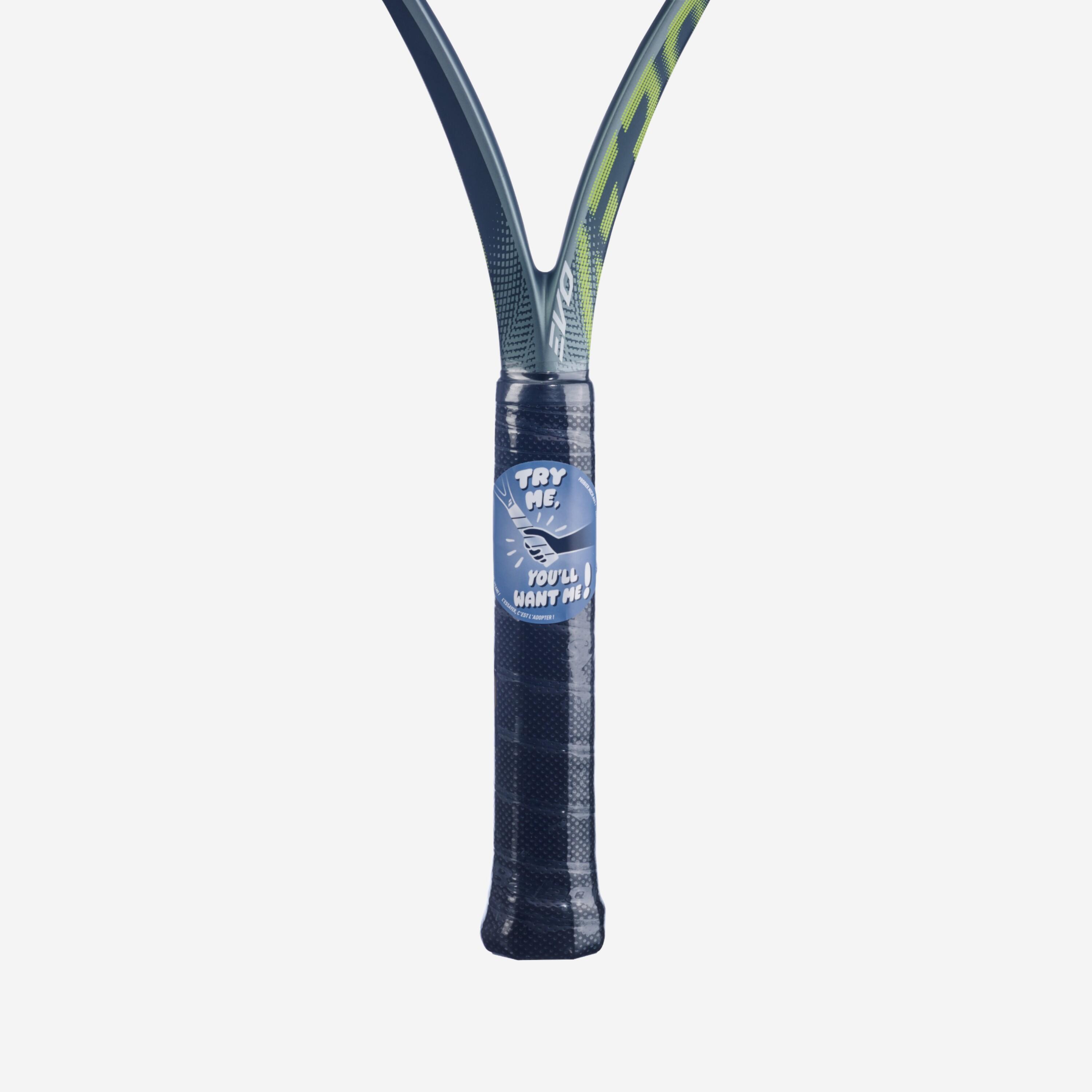 Raquette de tennis adulte cordée, Babolat evo aero gen2 275g gris jaune 5/6