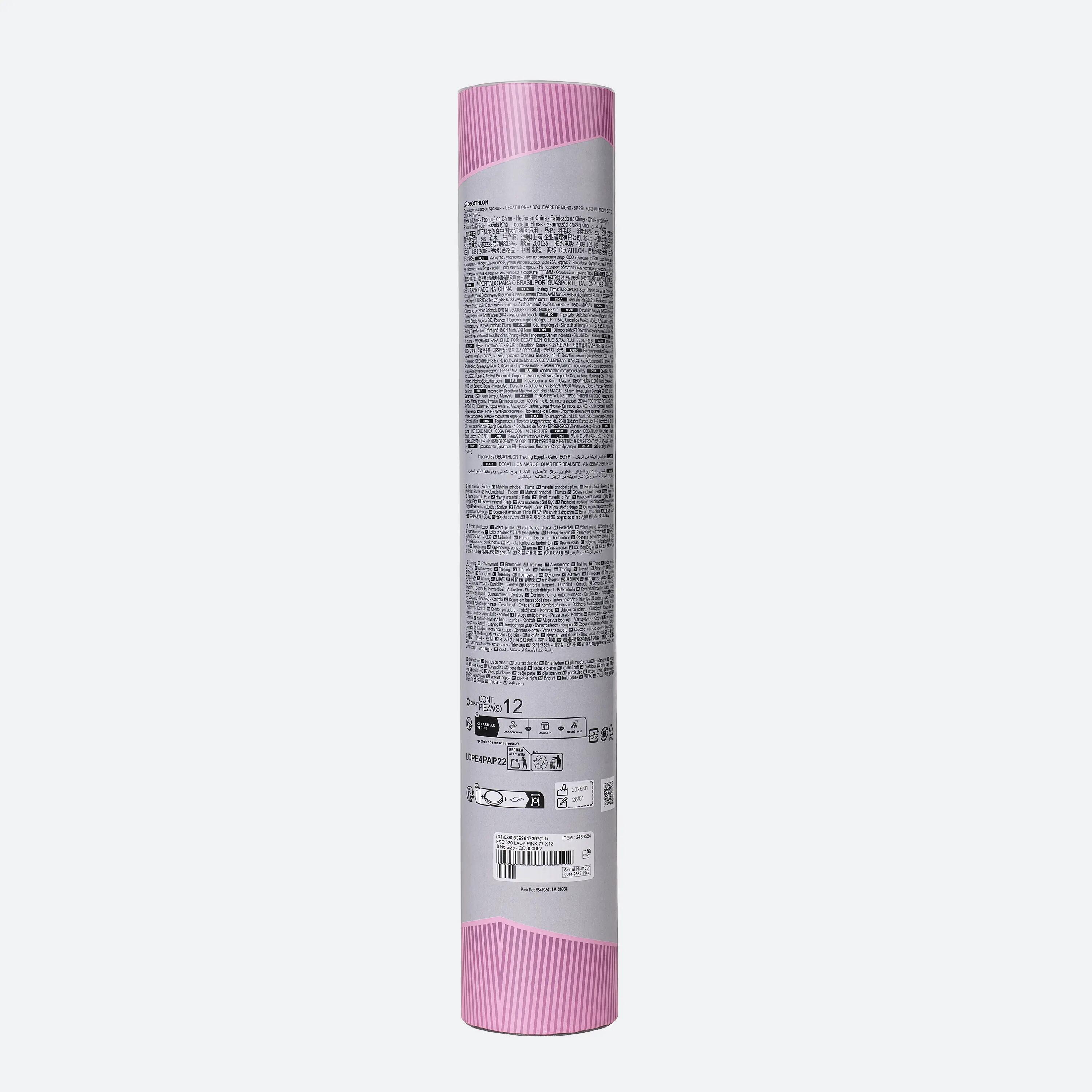 Federbälle Naturfedern - FSC 530 Speed 77 12 Stück rosa 2/10