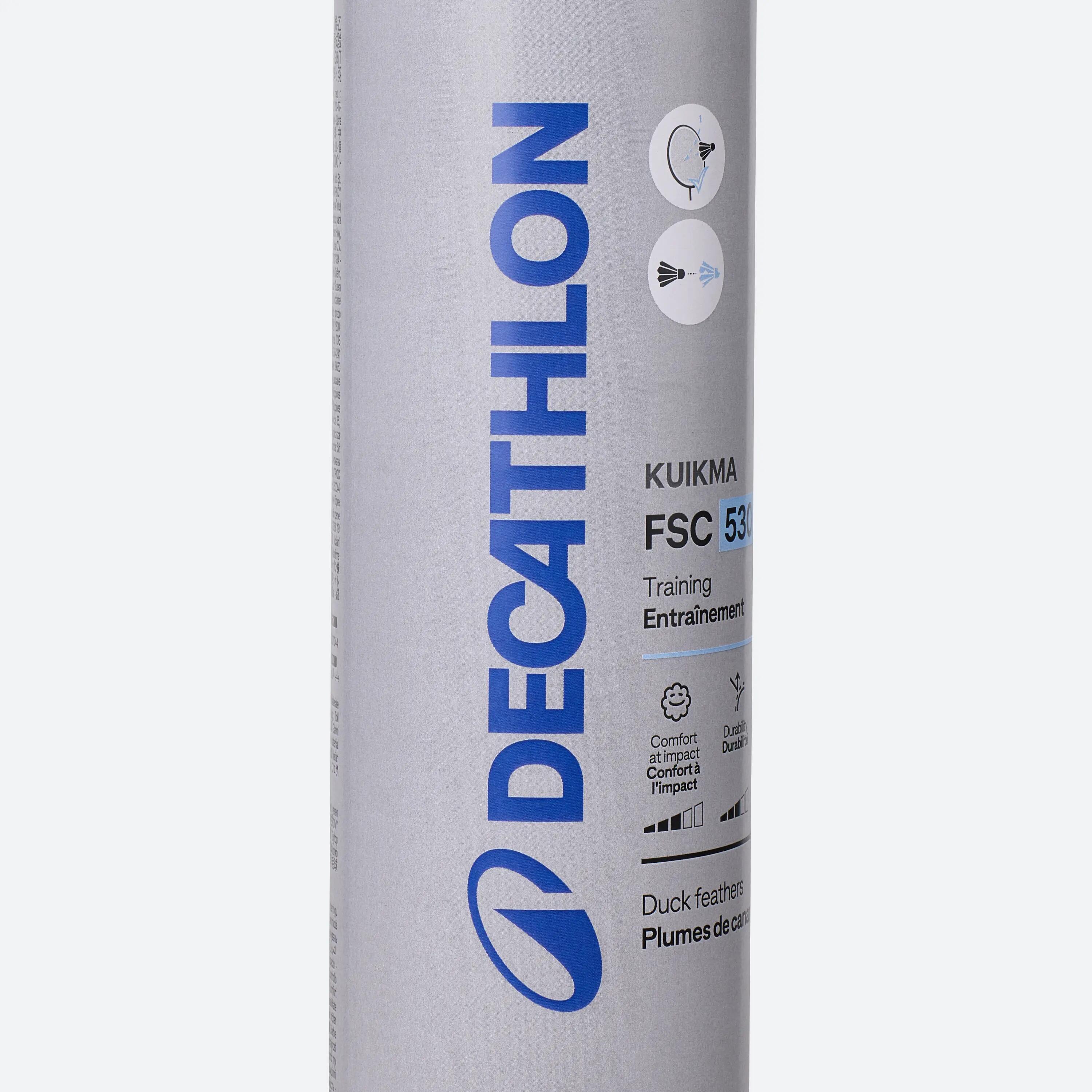 Lot De 12 Volants De Badminton Plumes FSC 530 SPEED 77 - Blanc 5/10