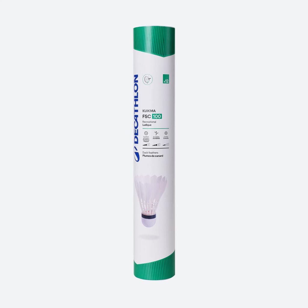 Lot De 12 Volants De Badminton Plumes FSC 100