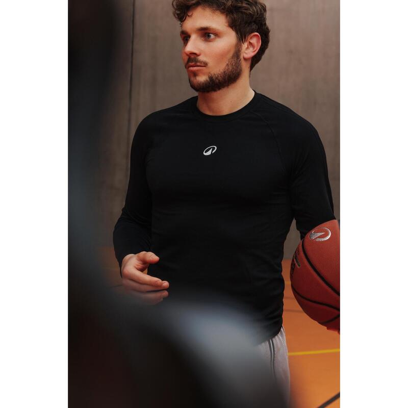 Bluză de corp de basket NBA fără cusături 900 negru Adulți