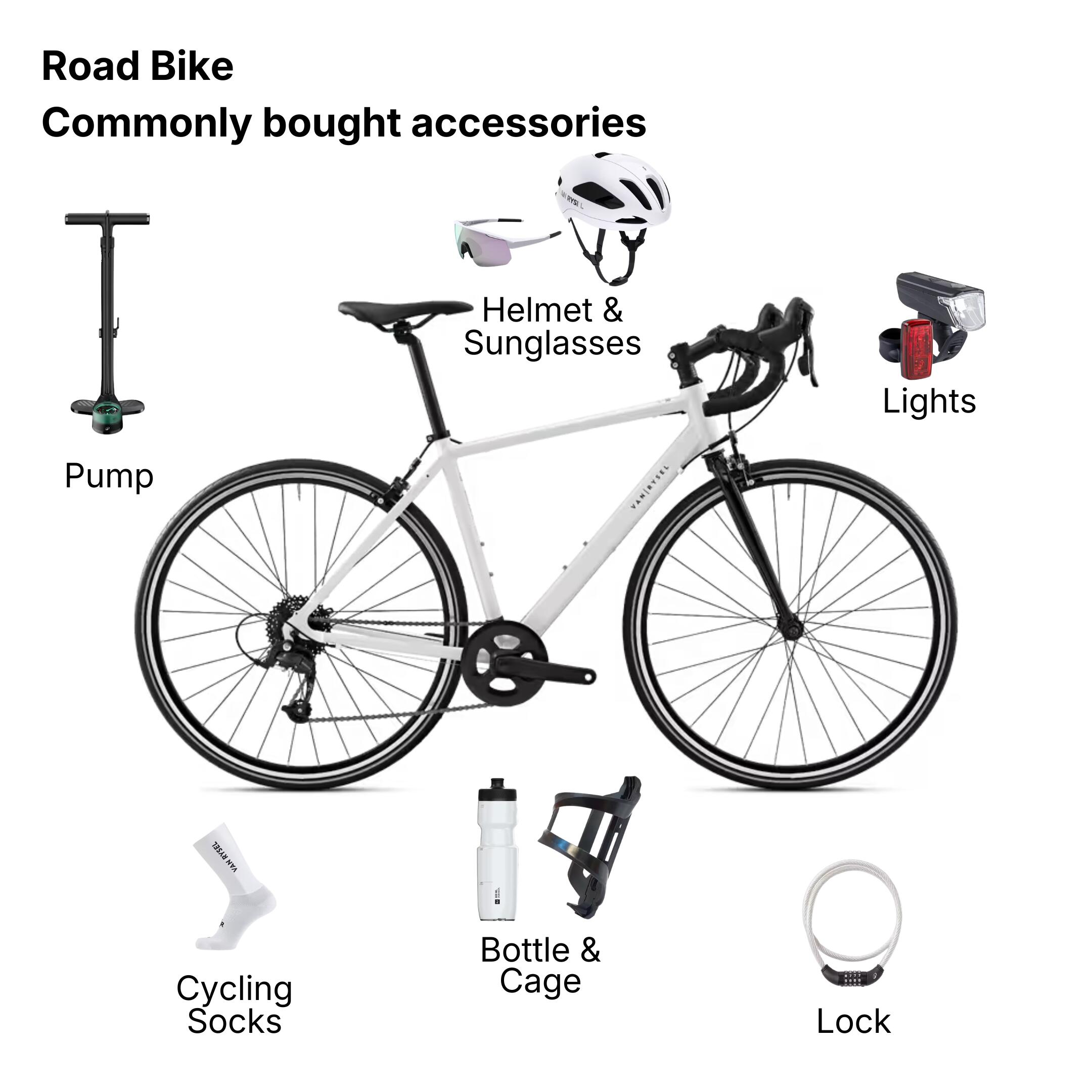 Road Bike Easy 8 Speed Rim Brake - White Road Bike Easy 8 Speed Rim Brake - White