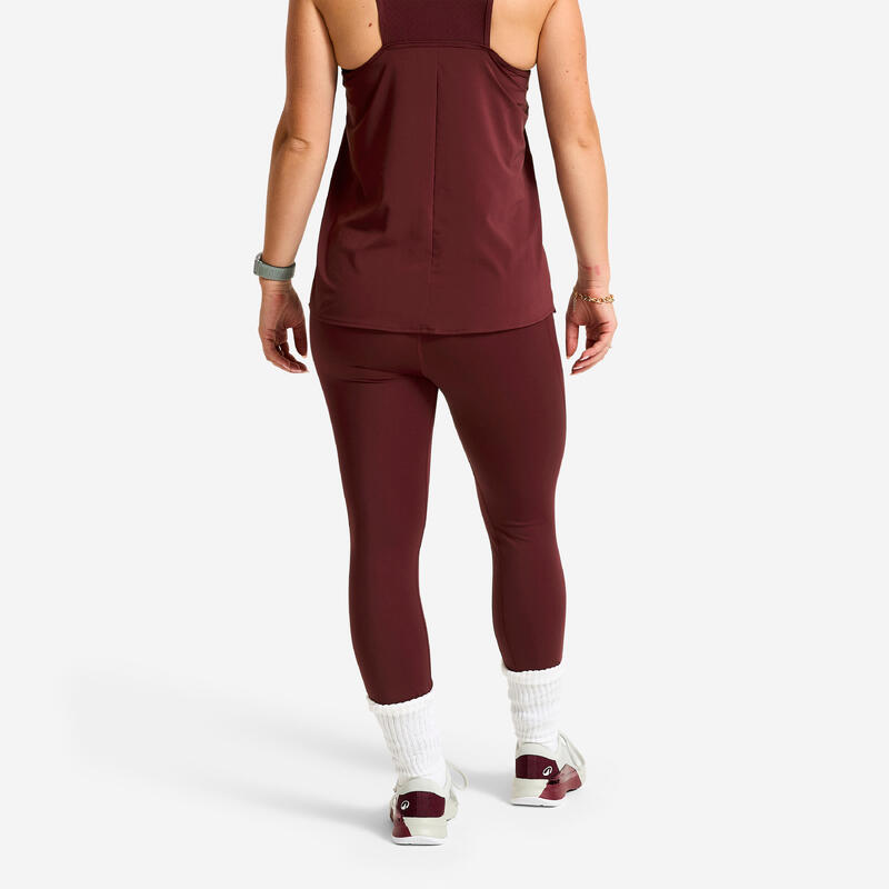Colanți de sport talie elastică, bordo, damă