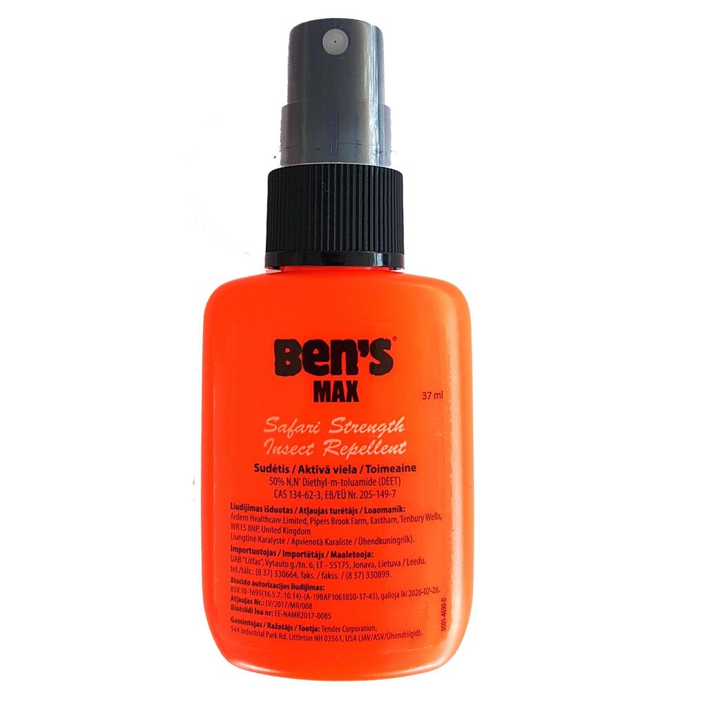 Izsmidzināms repelents kukaiņu atbaidīšanai „BEN's MAX“, 37 ml