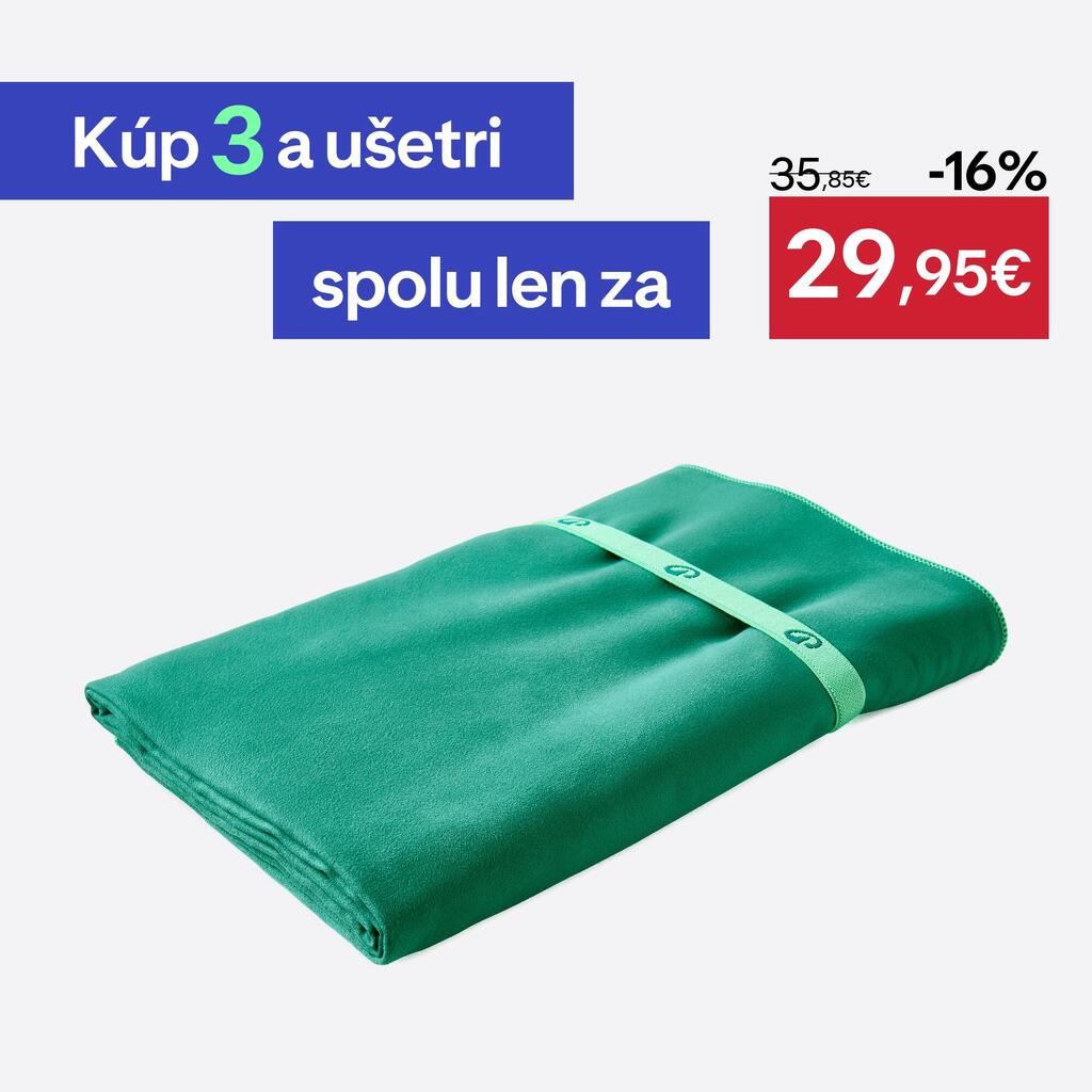 Uterák z mikrovlákna veľkosť XL 110 cm × 175 cm zelený