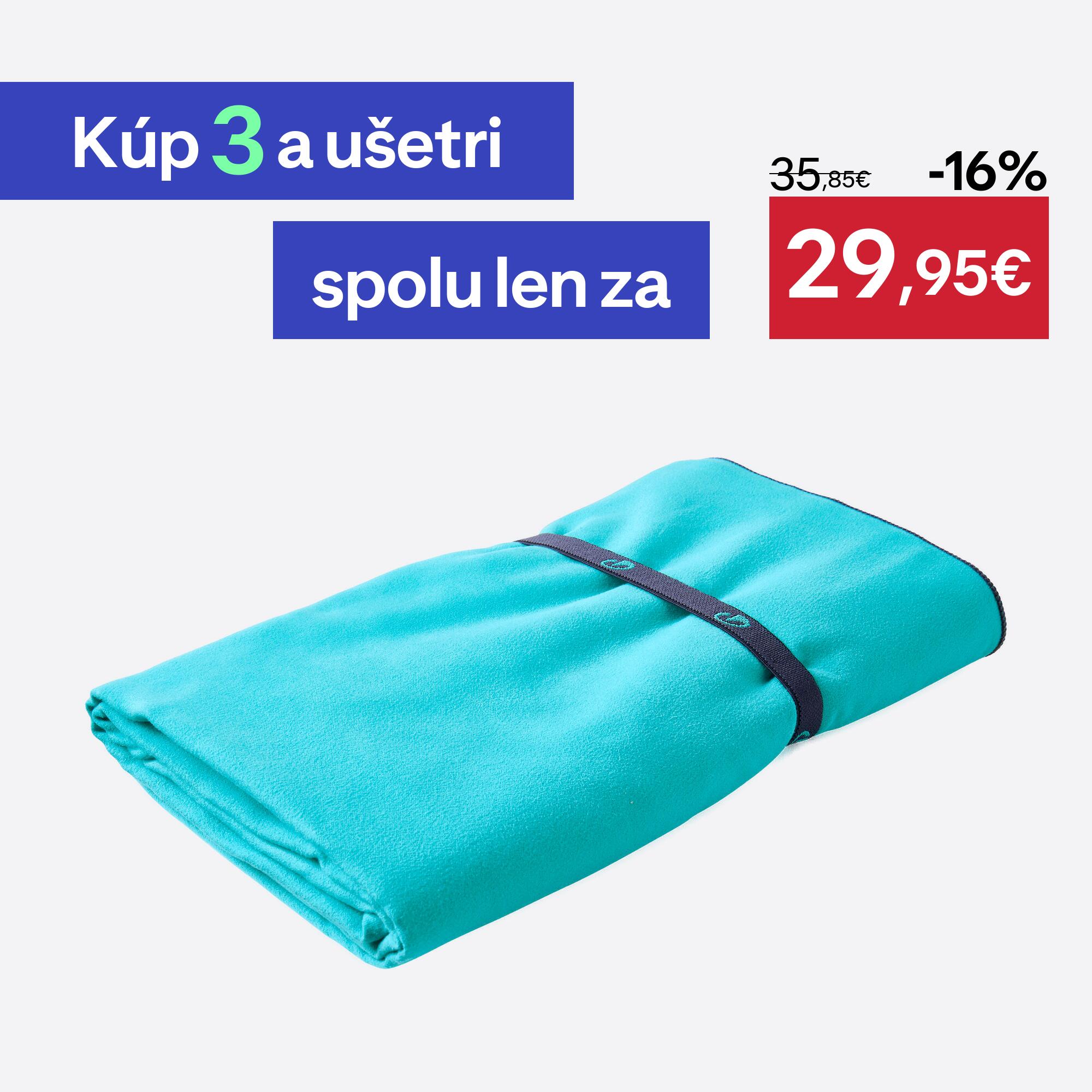 DECATHLON Uterák z mikrovlákna veľkosť XL modro-zelený bez veľkosti