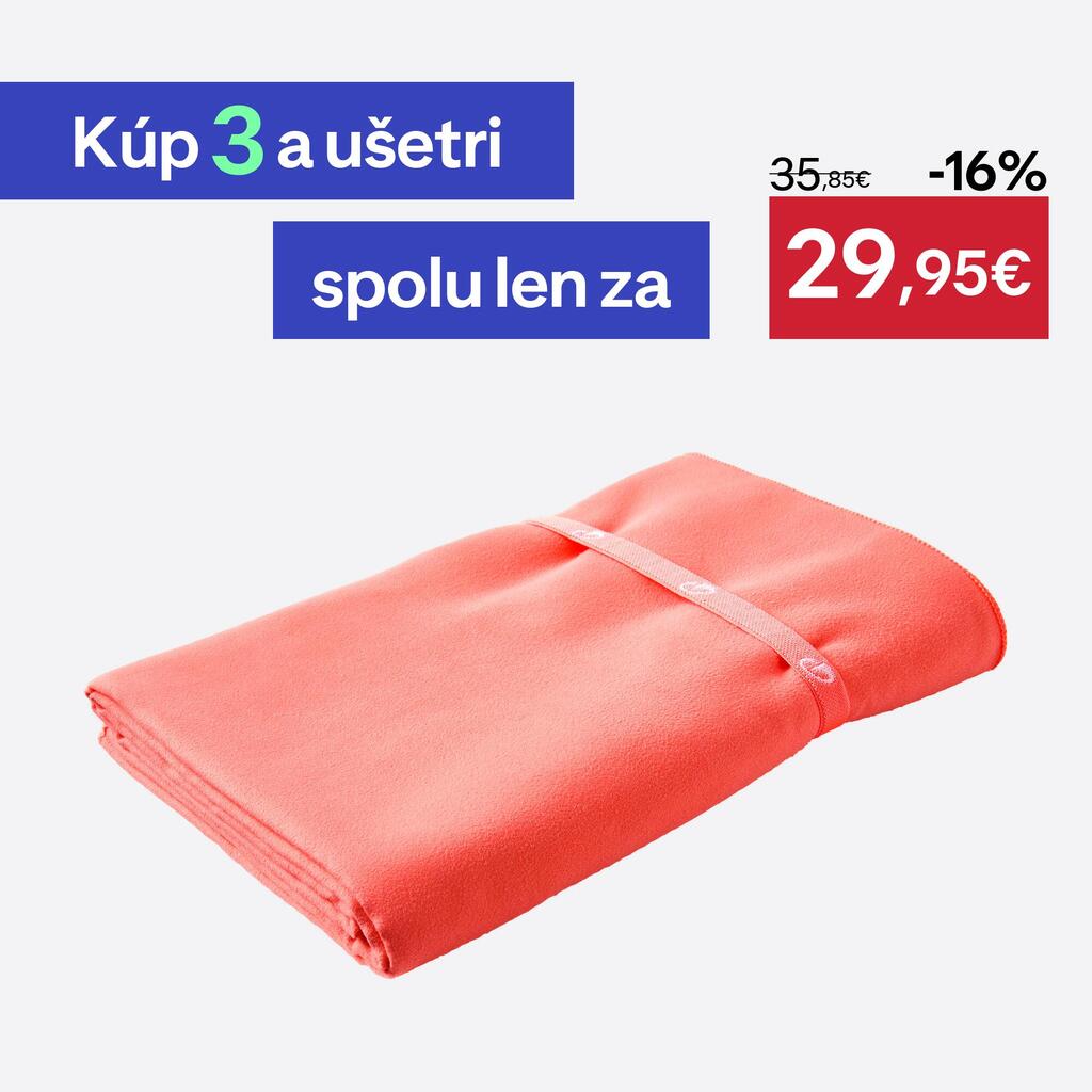 Uterák z mikrovlákna veľkosť XL (110 × 175 cm) koralový