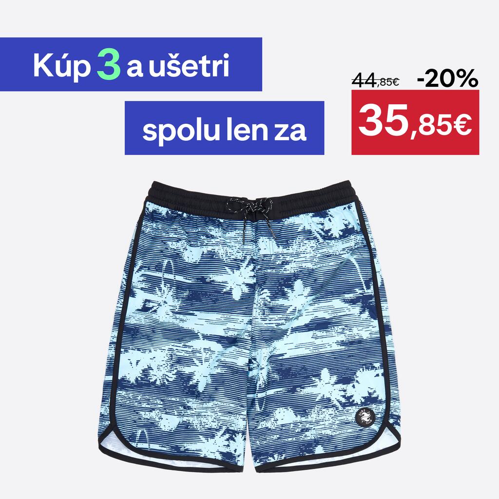Chlapčenské boardové šortky 500 View modré