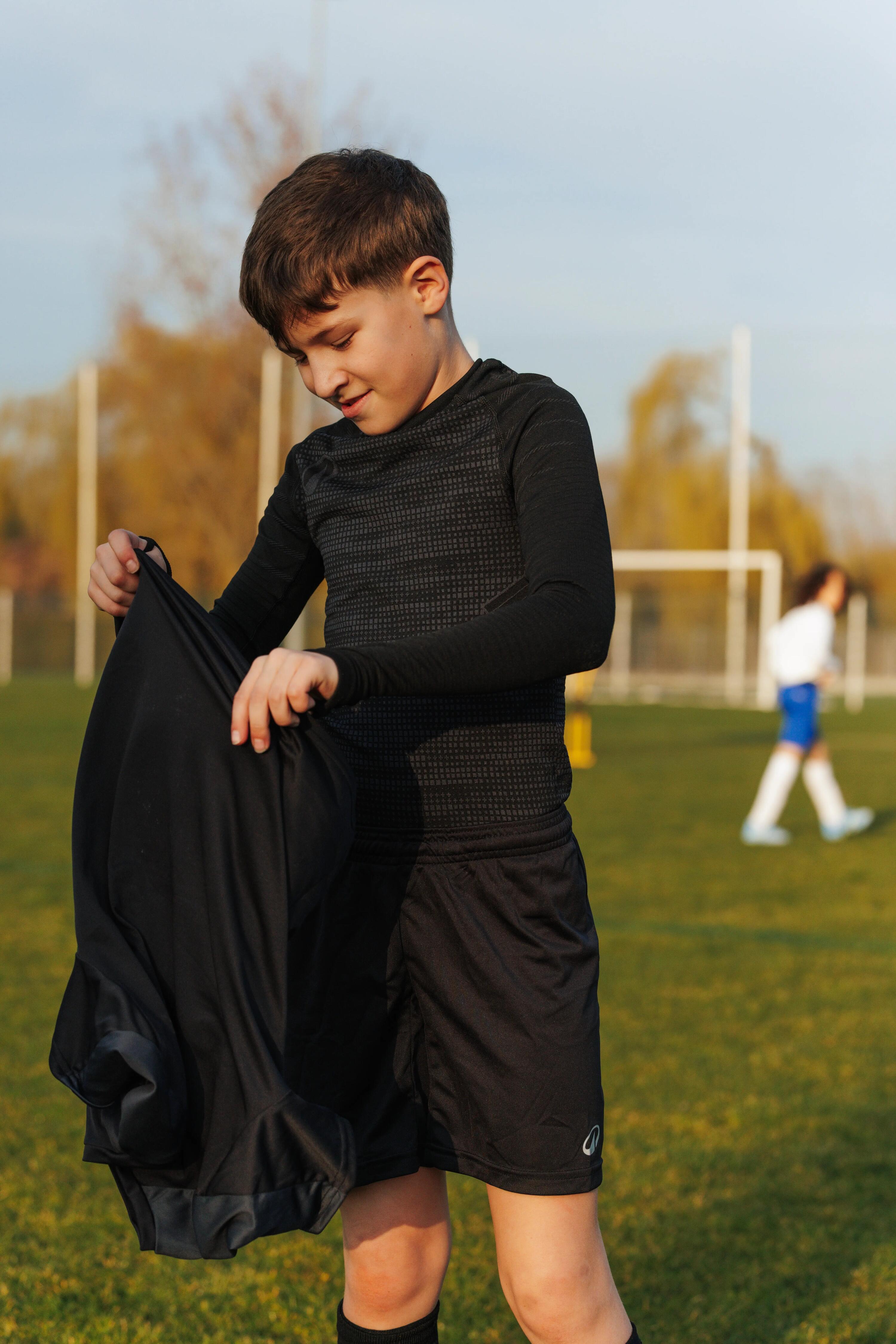 Kids' Long-Sleeved Thermal Base Layer Top Keepdry 500 - Black -  3