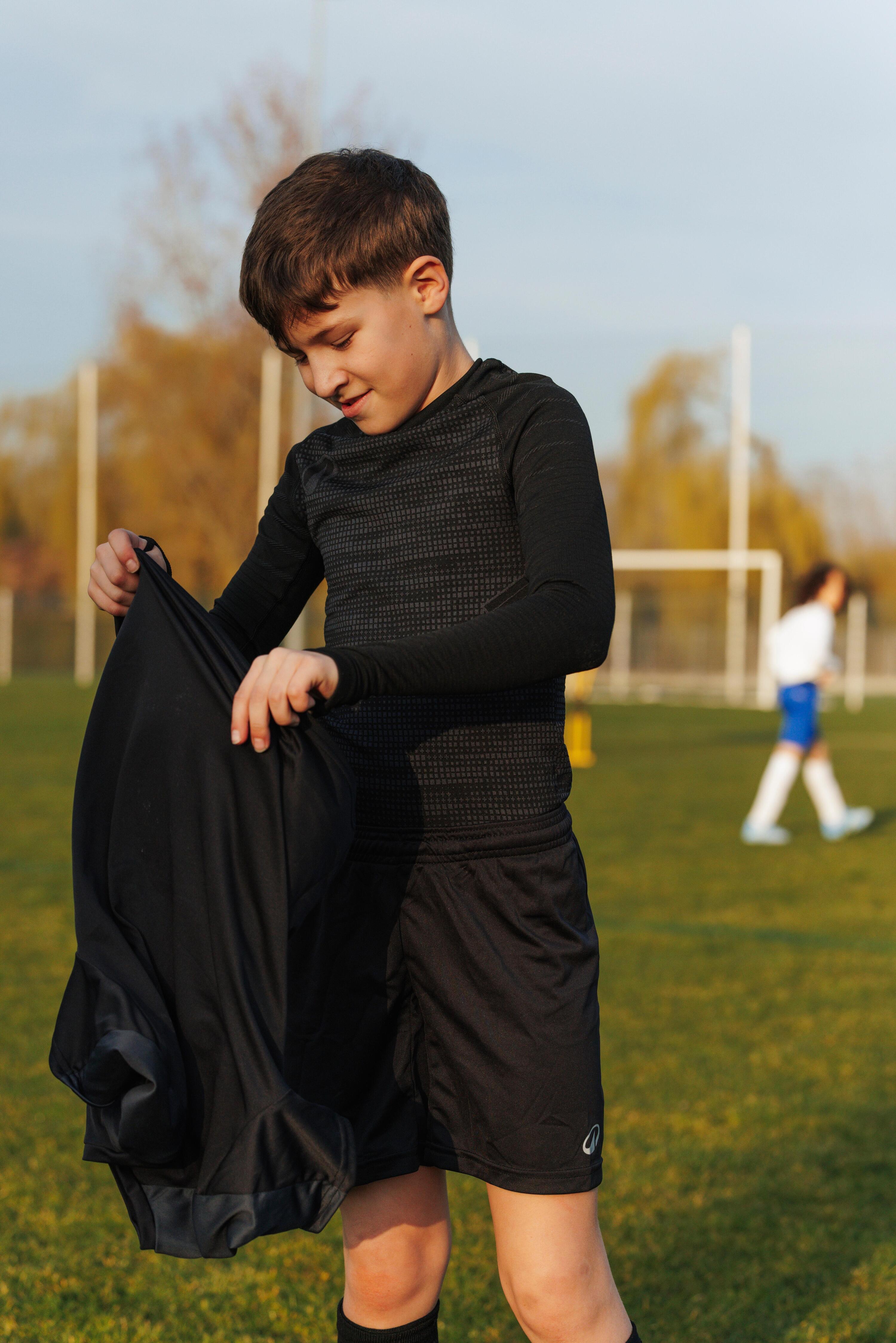 Sous-vetement thermique haut manches longues  enfant noir keepdry 500 3/14