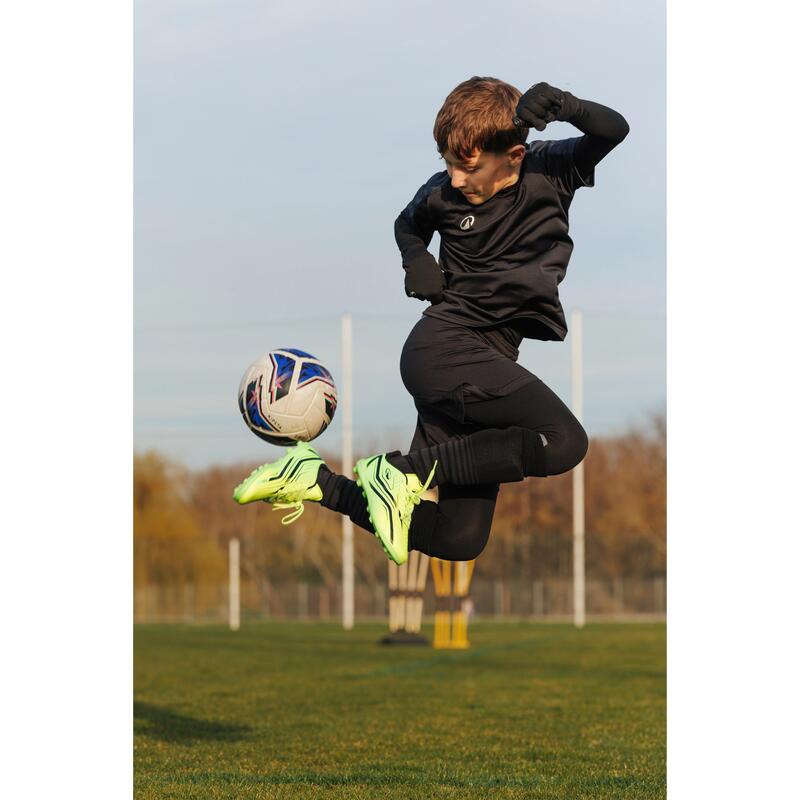 Ghete de fotbal cu șireturi 160 MG verde copii
