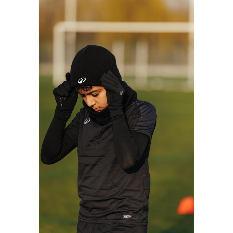 Mănuși de fotbal Keepdry 500 Negru-Copii