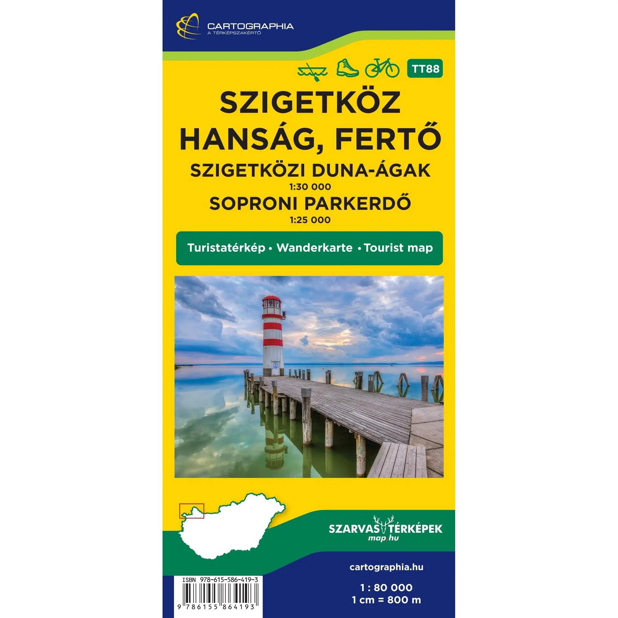 Szigetköz, Hanság, Fertőd túristatérkép 1/1