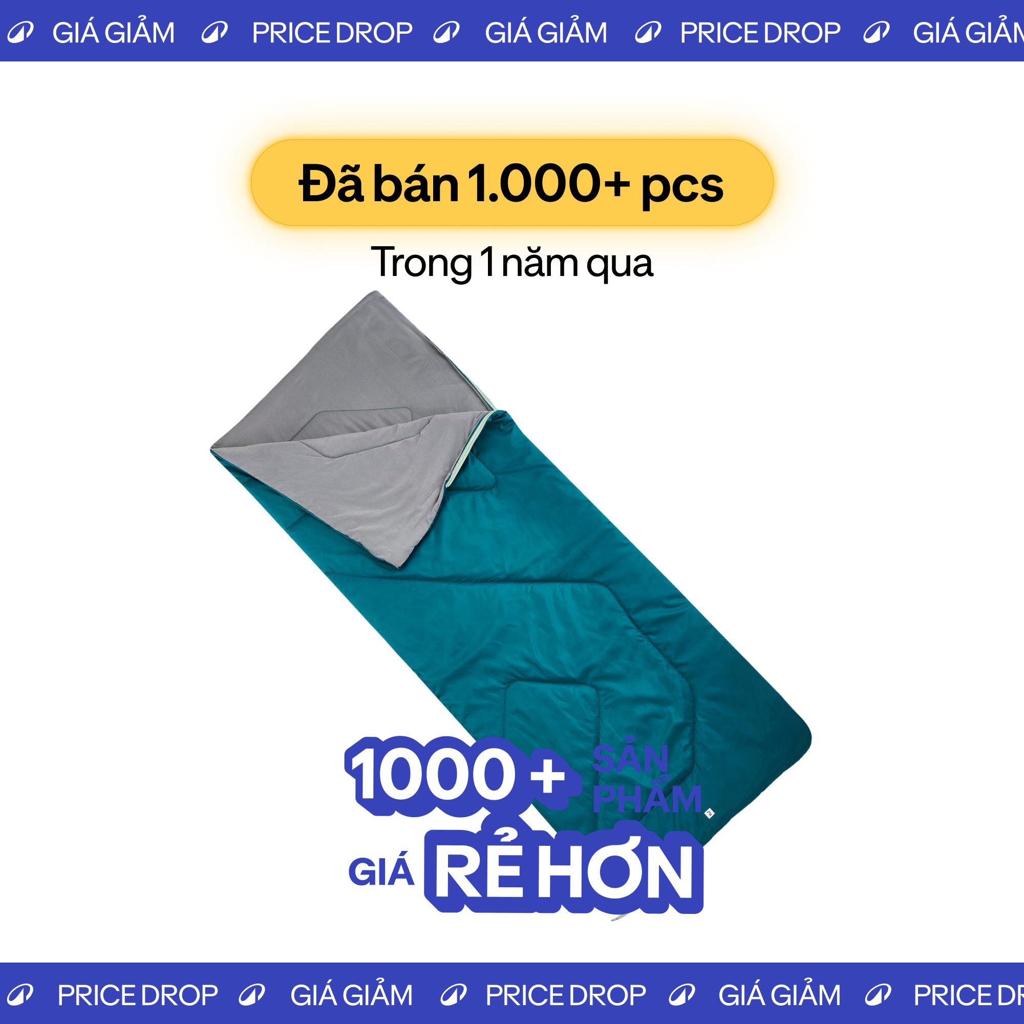 đồ ngủ Túi ngủ cắm trại Arpenaz 20° - Xanh lá