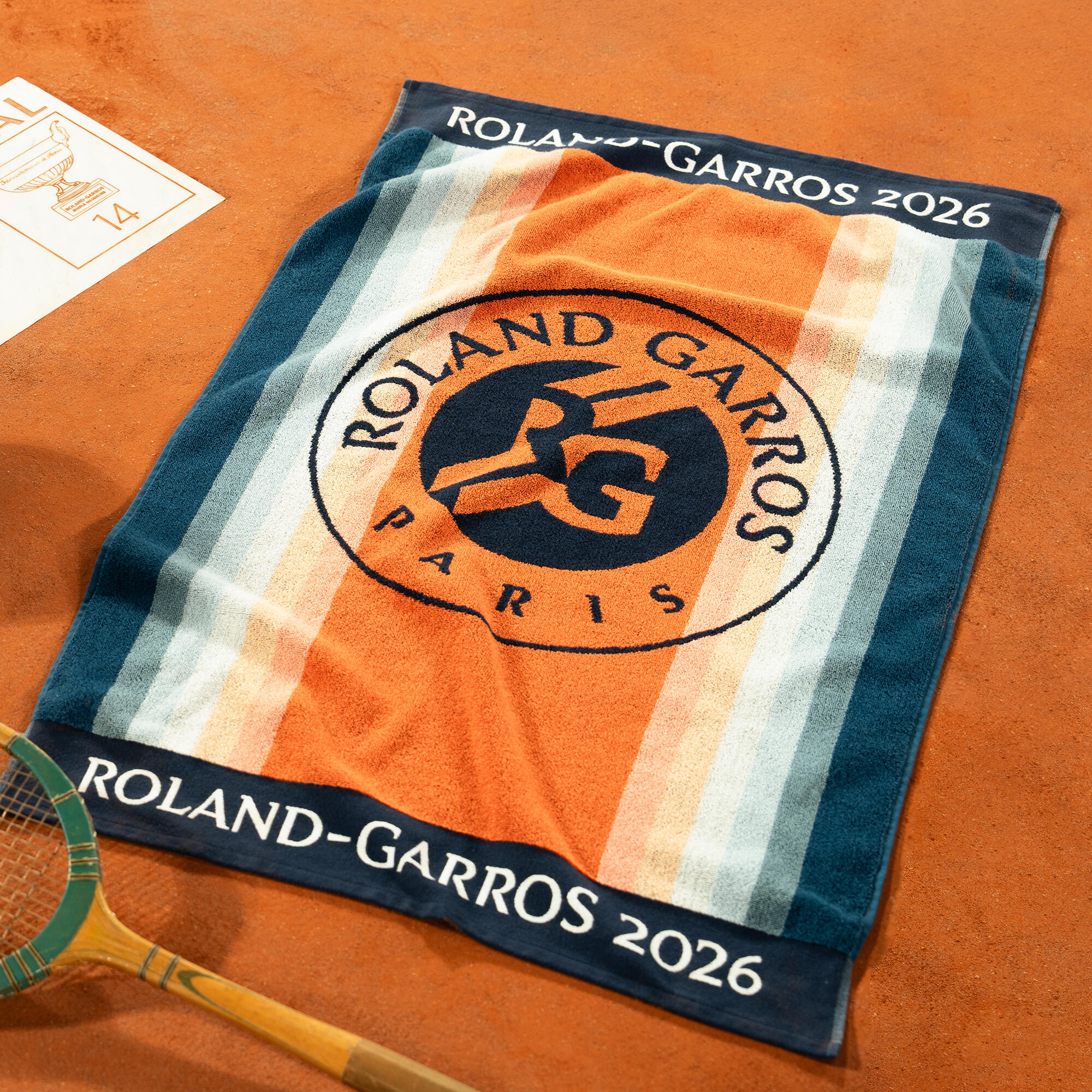 SERVIETTE OFFICIELLE EN COTON 70x105 ROLAND GARROS MULTICOLORE  2026 2/6