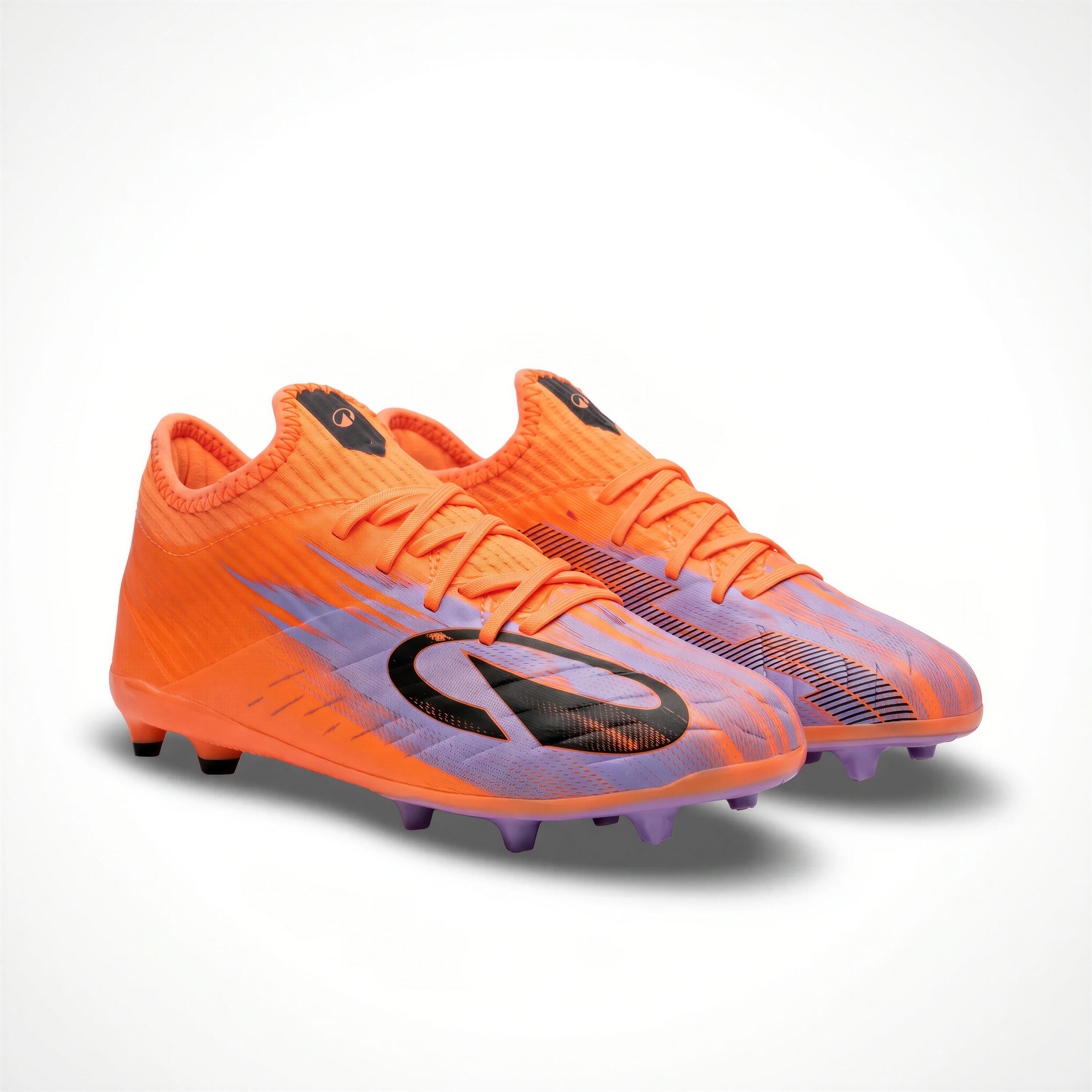 Chaussures de soccer à lacets enfant, CLR FG 4/5