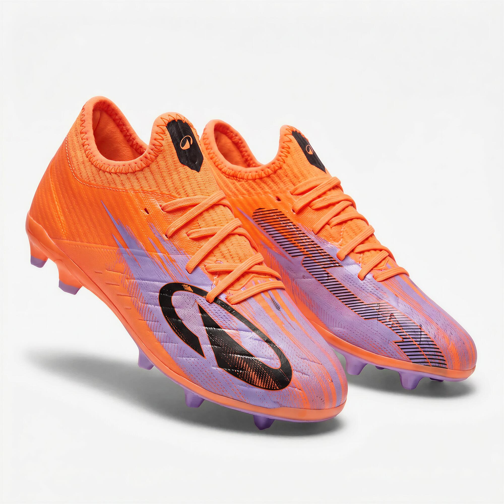 Chaussures de soccer à lacets enfant, CLR FG 3/5