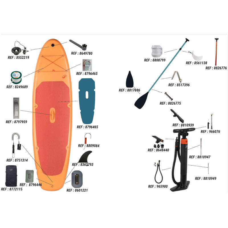 Sada nafukovacího paddleboardu 100 10'6 pro 1–2 osoby (do 130 kg) limit. edice