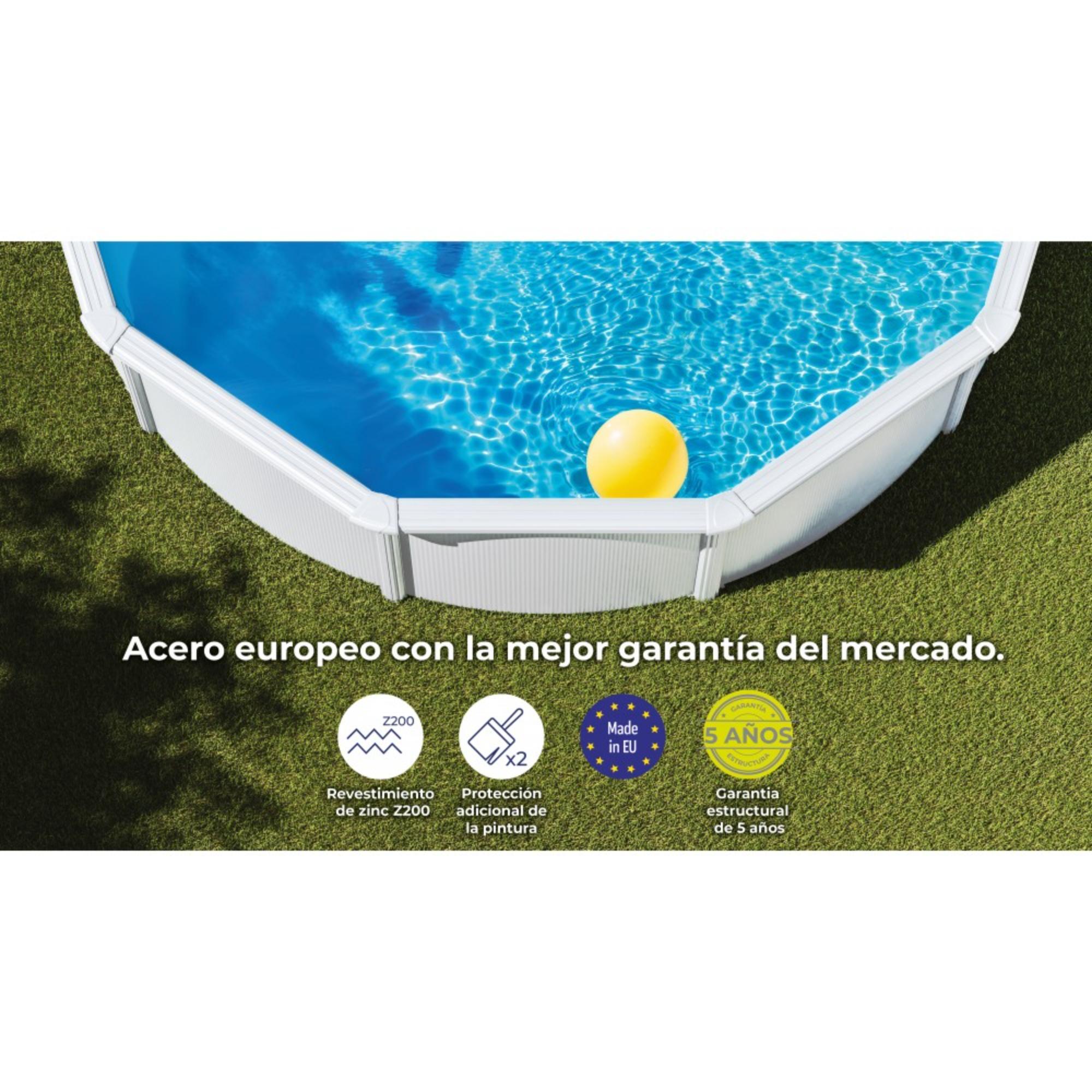 Piscina Desmotnable ovalada blanca Varadero 500 x 340 x 120 cm de acero - CD 3/5