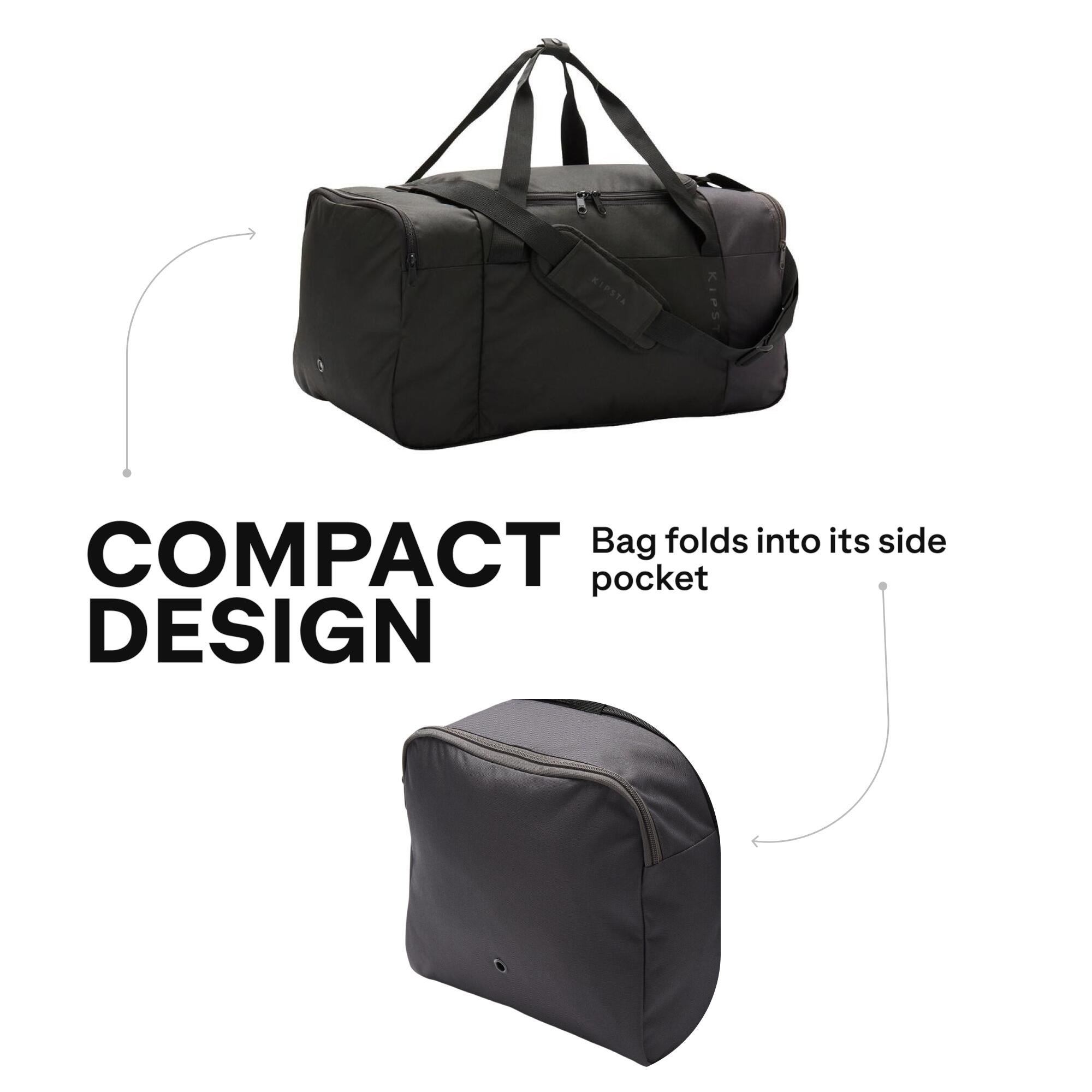 Foldable Duffle Sports Bag Essential 55L - Black