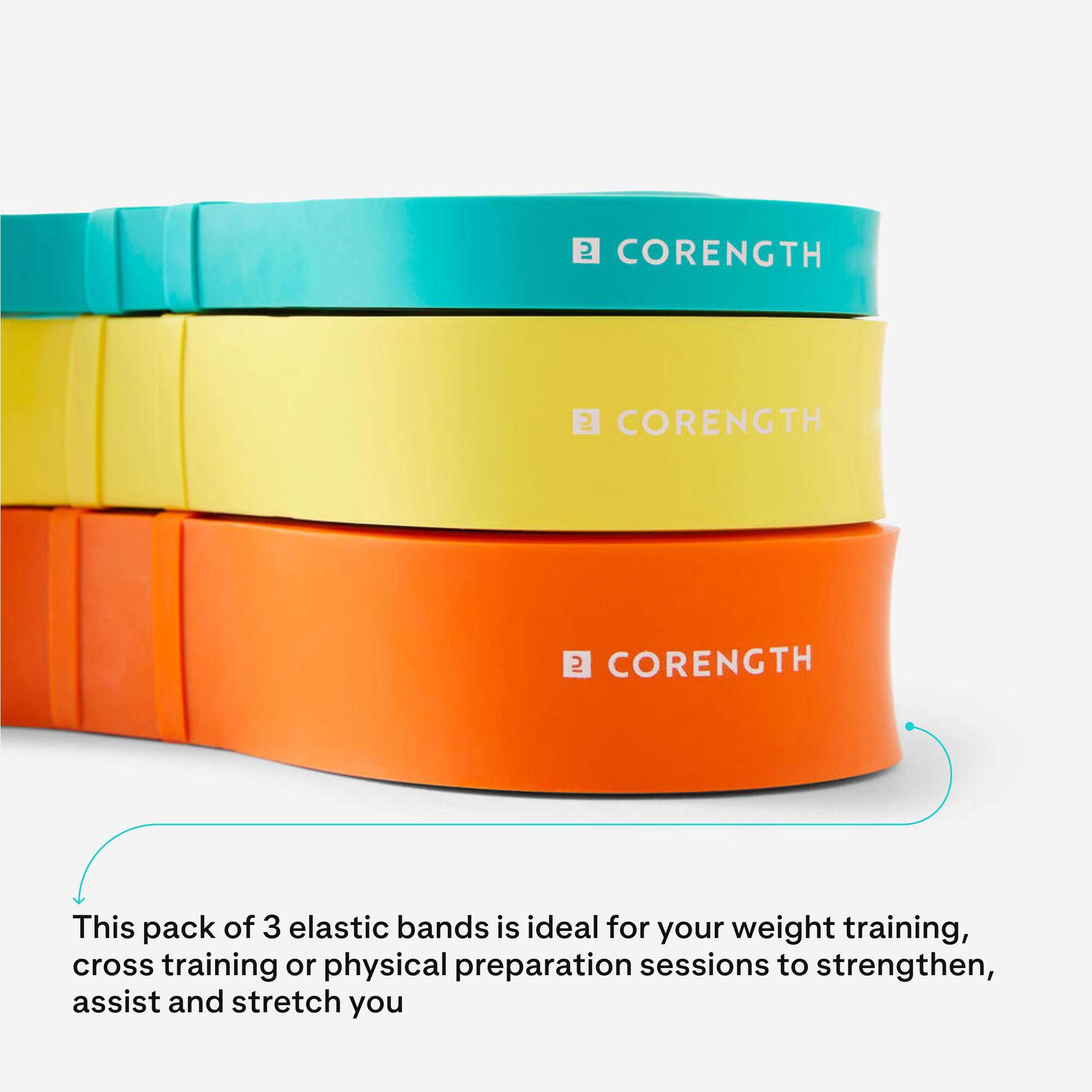 Elastic Training High Resistance Bands, Set of 3 -15, 25 and 35kg -  4